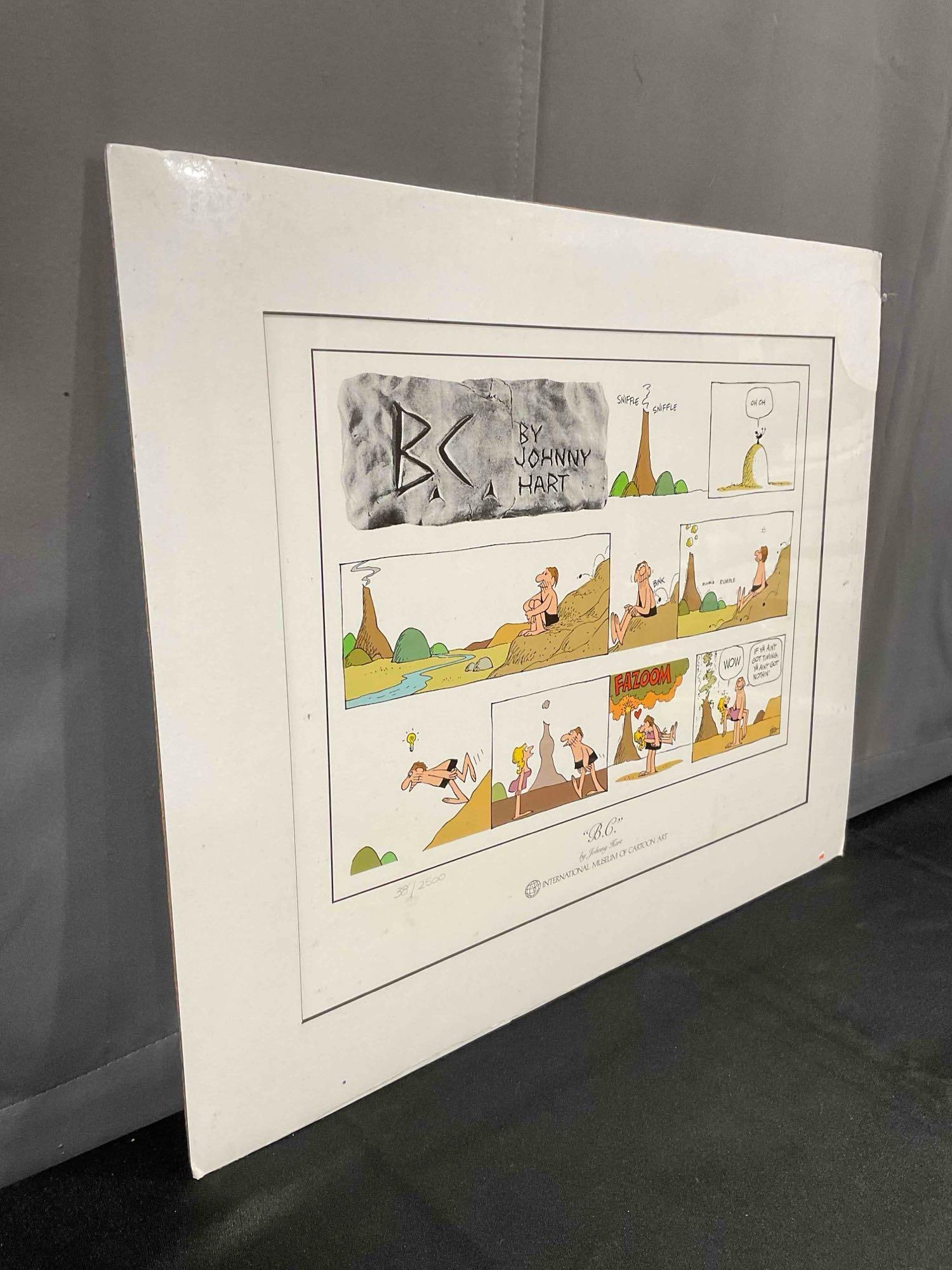 Vintage Unframed Comic Strip Print "B.C." by Johnny Hart, Ltd. Ed. 38/2500 w/ COA. See pics. - 2