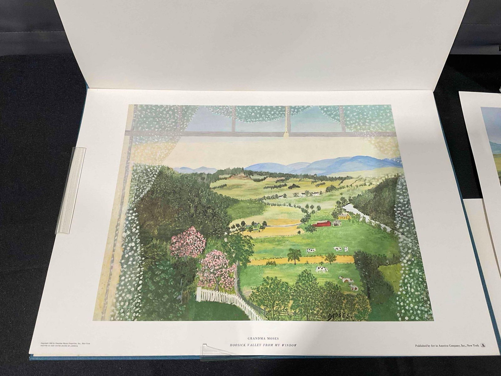 Vintage Art in America Portfolio of 8 Unframed Grandma Moses Prints. Good Condition. See pics. - 2