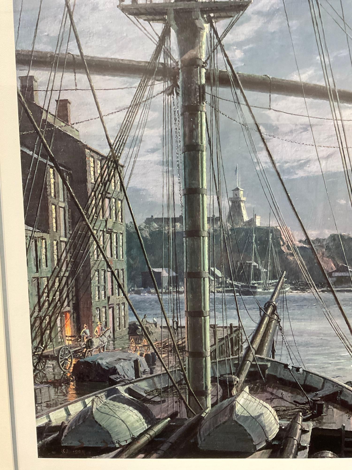 Framed Signed & #d 69/950 Lithograph, titled Baltimore, by John Stobart, 32x44 inches - 3