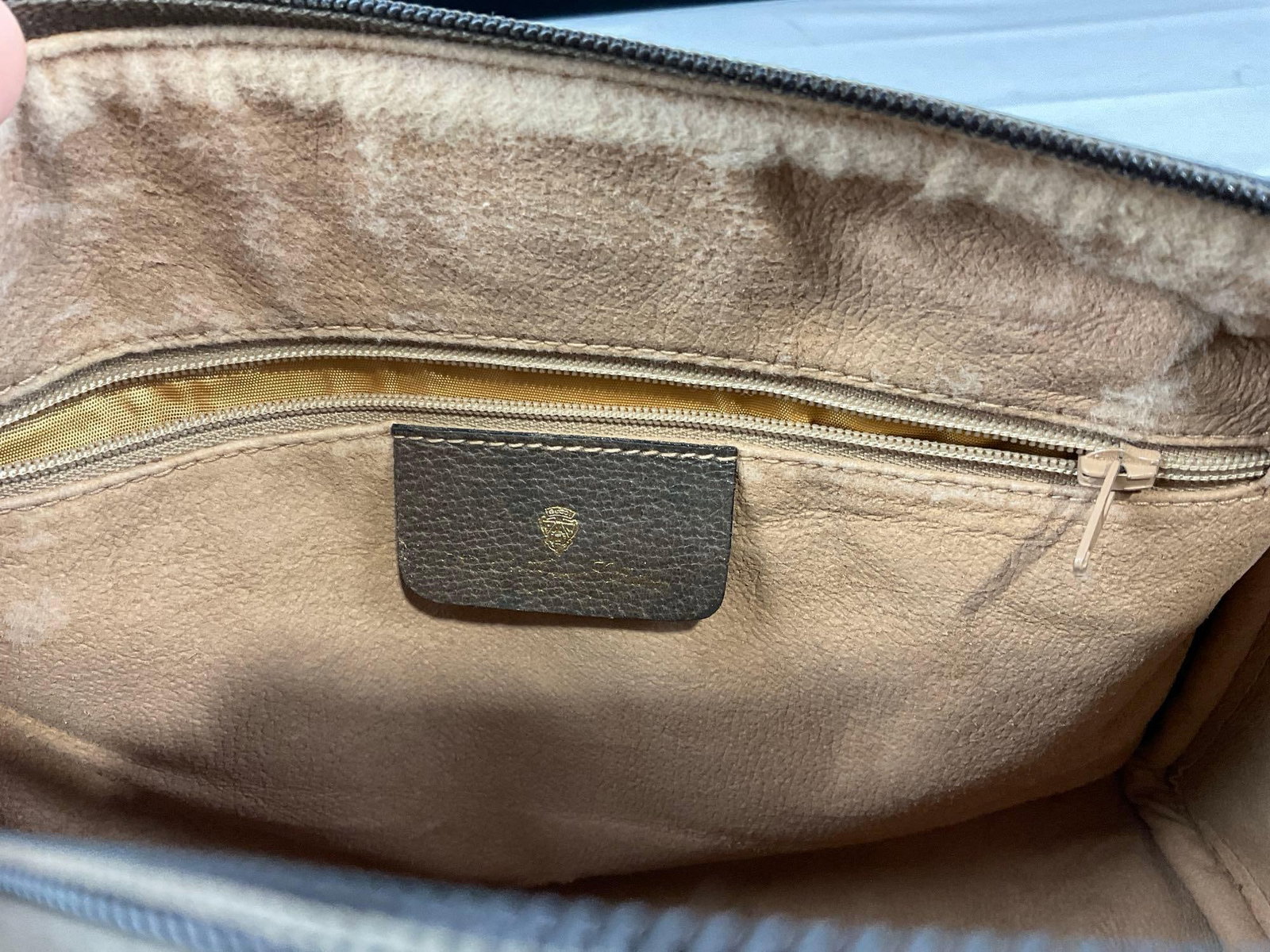 Vintage 70s-80s Gucci Boston Bag, Monogram Canvas Supreme Web Sherry Line, 8h x 13w x 6d inches - 7