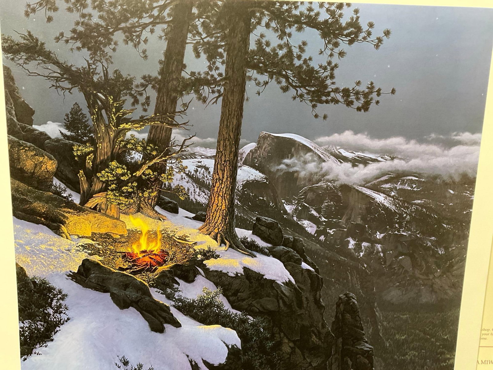 Unframed Signed & #d 1979/8500 Lithograph titled Warmed by the View by Stephen Lyman, 29 x 33 - 2