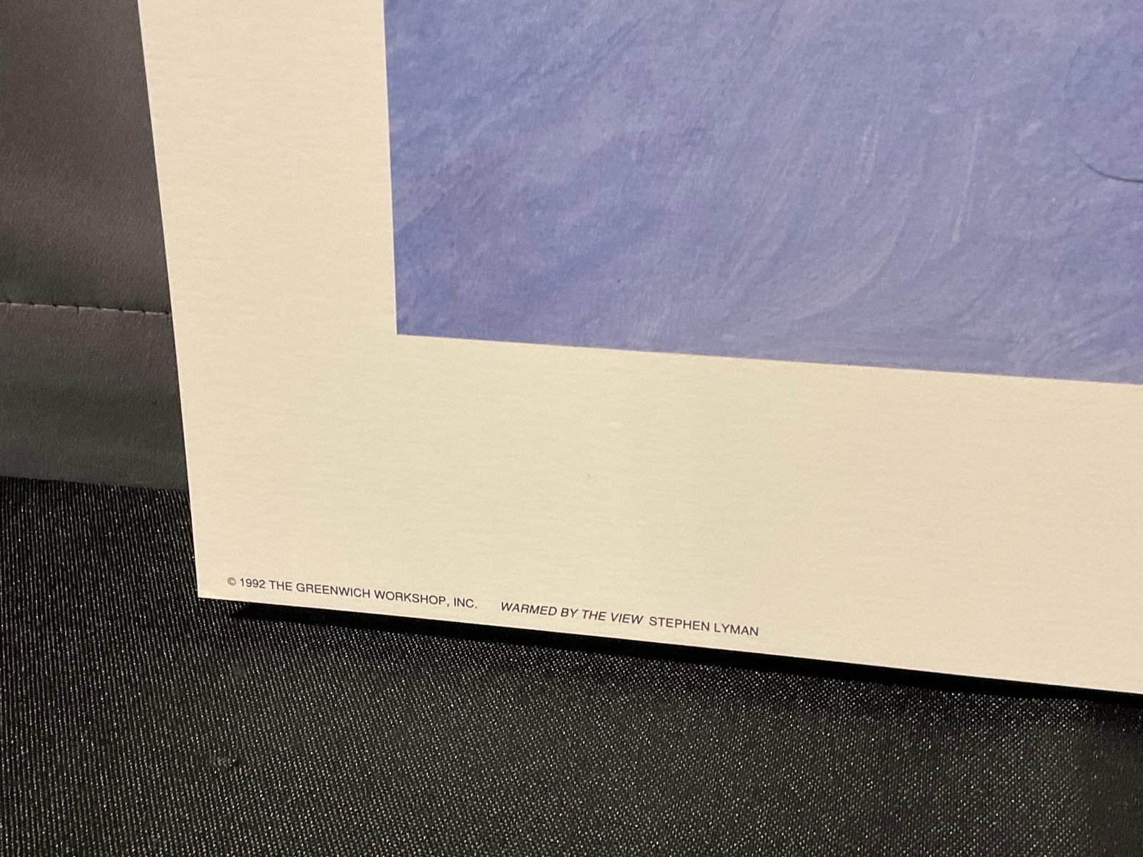Unframed Signed & #d 1979/8500 Lithograph titled Warmed by the View by Stephen Lyman, 29 x 33 - 4