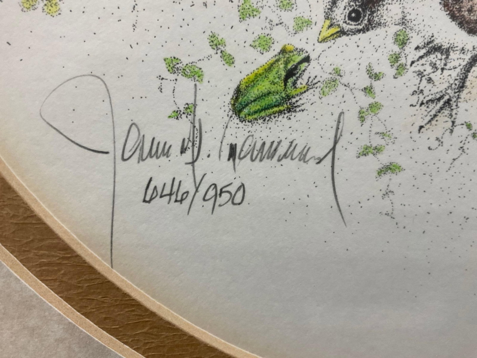 Framed signed & #d 646/950 California Quail by James P. Townsend, 23x19 inches - 4