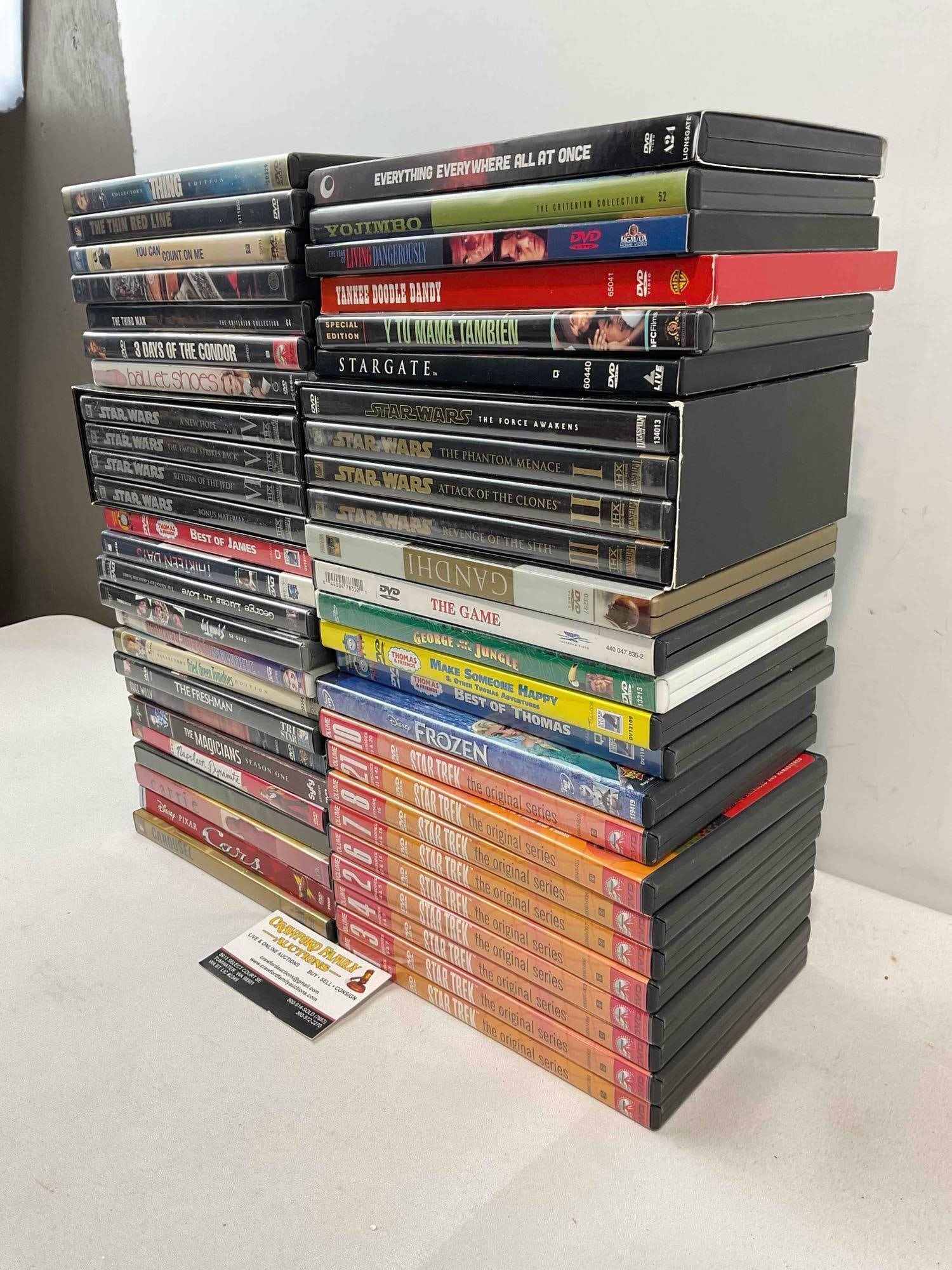 50 pcs DVD Movie & TV Show Collection, incl. Star Wars I-VI, Disney's Cars, The Thing & More! - 3