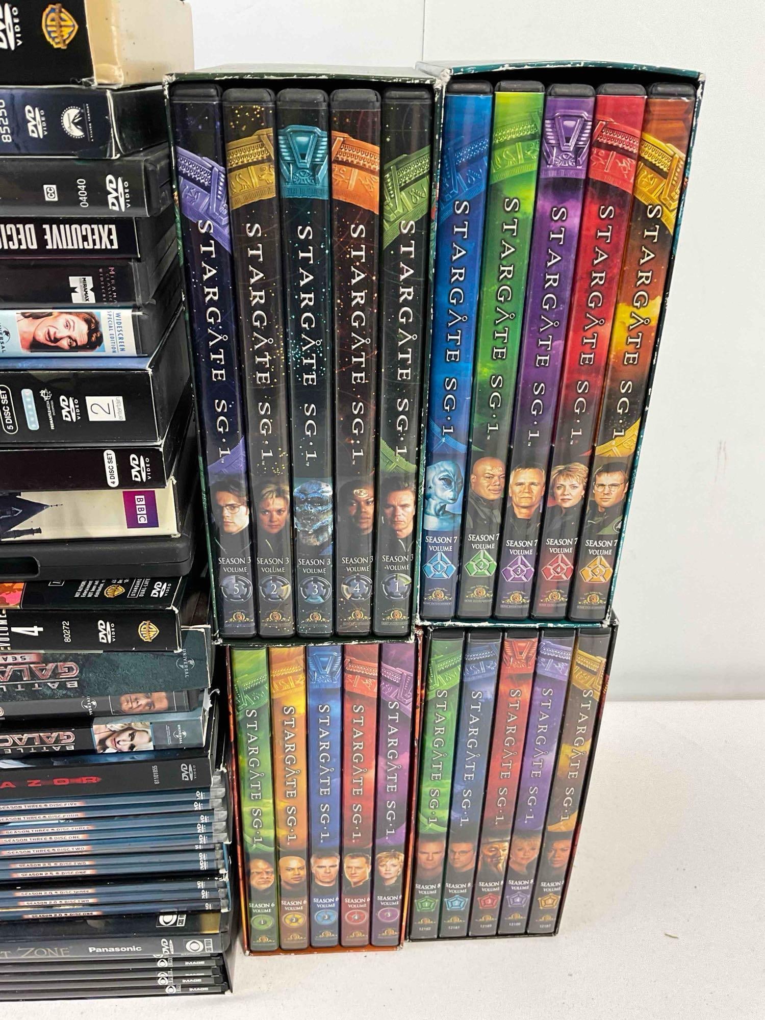 50 pcs DVD Movie & TV Show Collection, incl. Stargate SG 1, The Twilight Zone, The 4400 & More! - 2