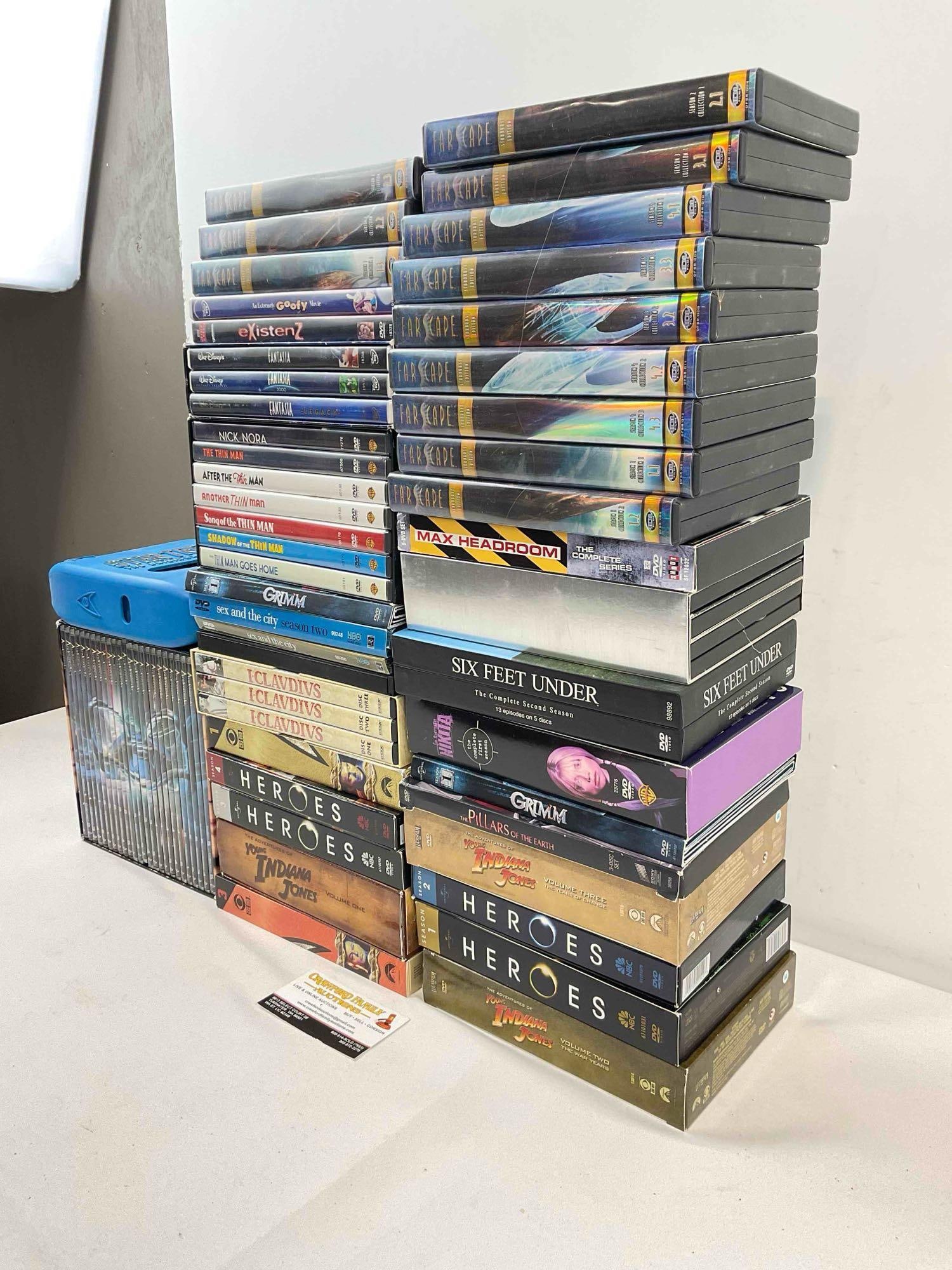 45 pcs DVD Movie & TV Show Collection, incl. FarScape, Heroes, Six Feet Under, Star Trek & More! - 3