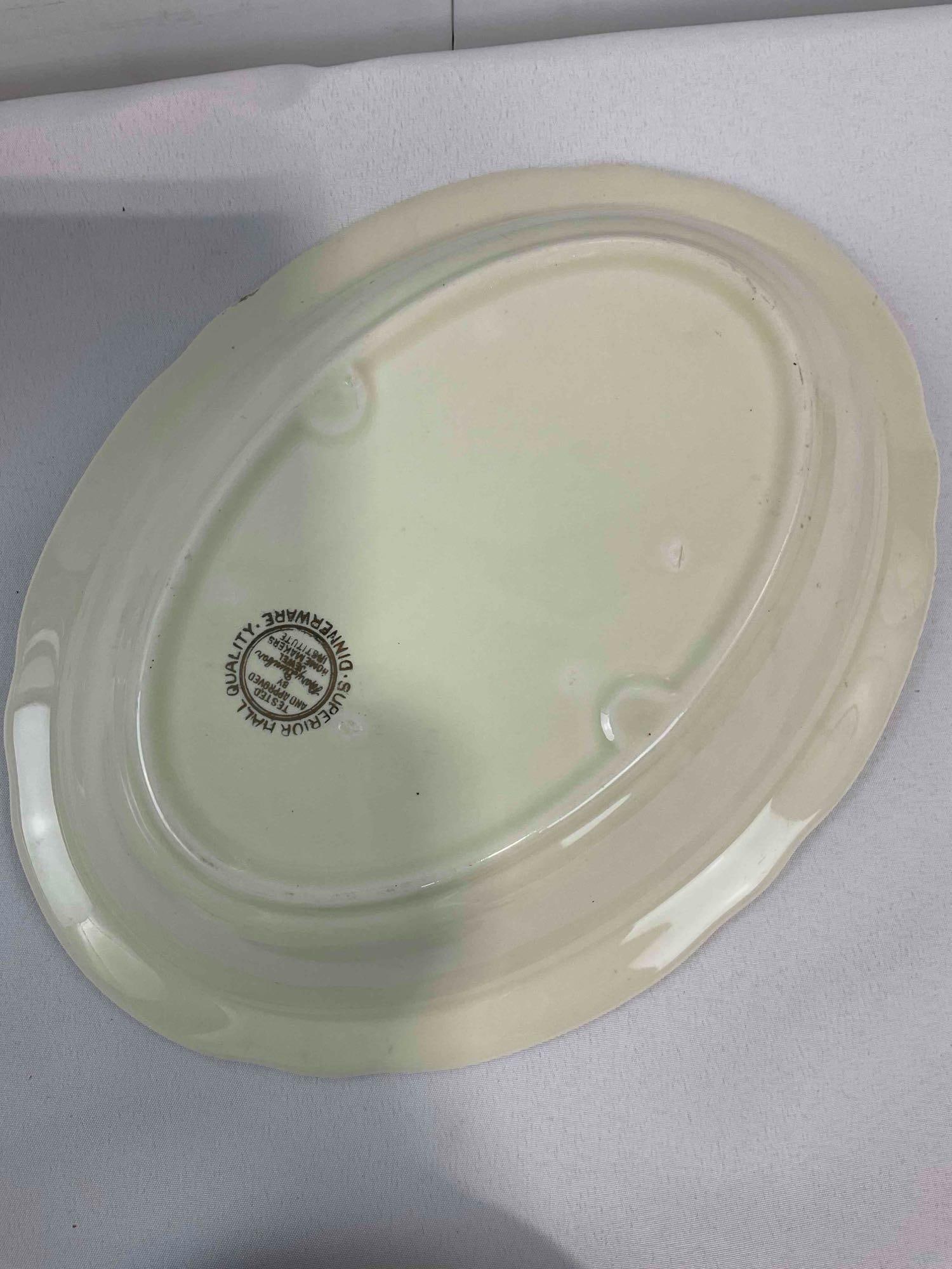 7 pcs Vintage Ceramic Assortment w/ Hall China's Autumn Leaf Pattern, incl. Bowls & More! - 10