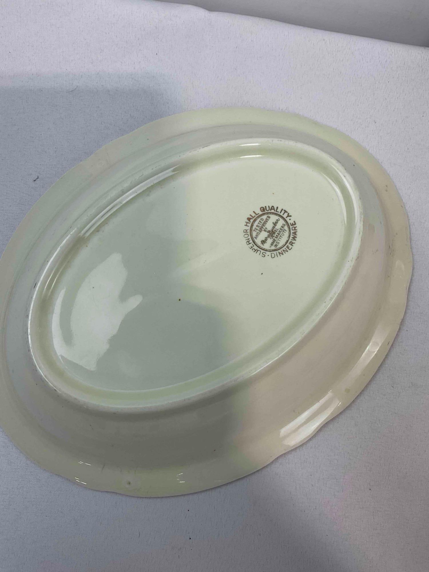 7 pcs Vintage Ceramic Assortment w/ Hall China's Autumn Leaf Pattern, incl. Bowls & More! - 9