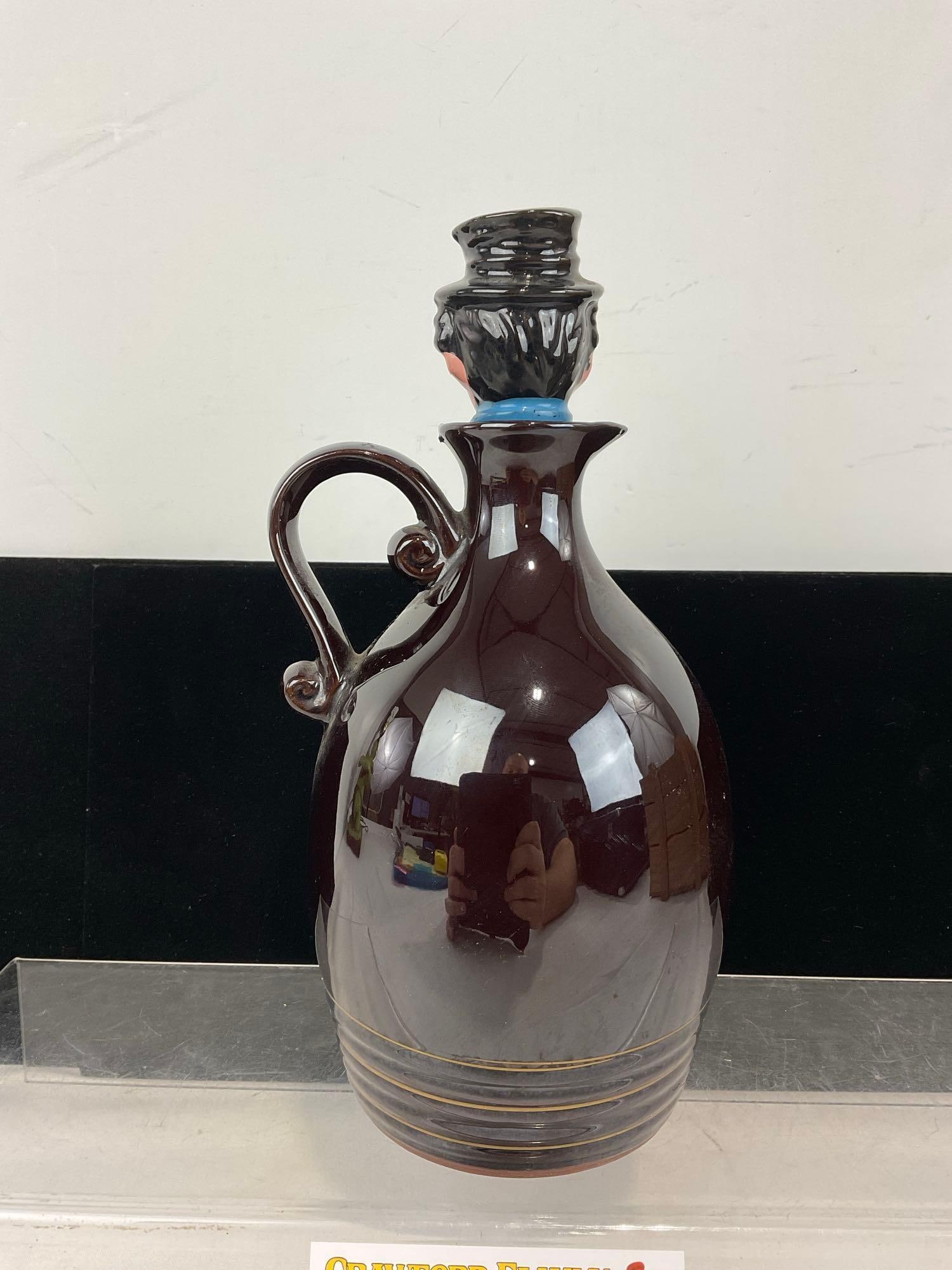 Little Brown Jug Music Decanter, Japan, needs some TLC, loose bottom - 3