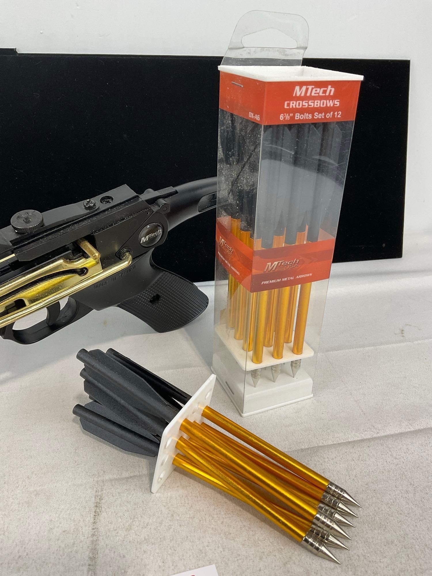 M-Tech Mini Crossbow 80lb Draw, w/ 19 6 3/8 inch Bolts - 3