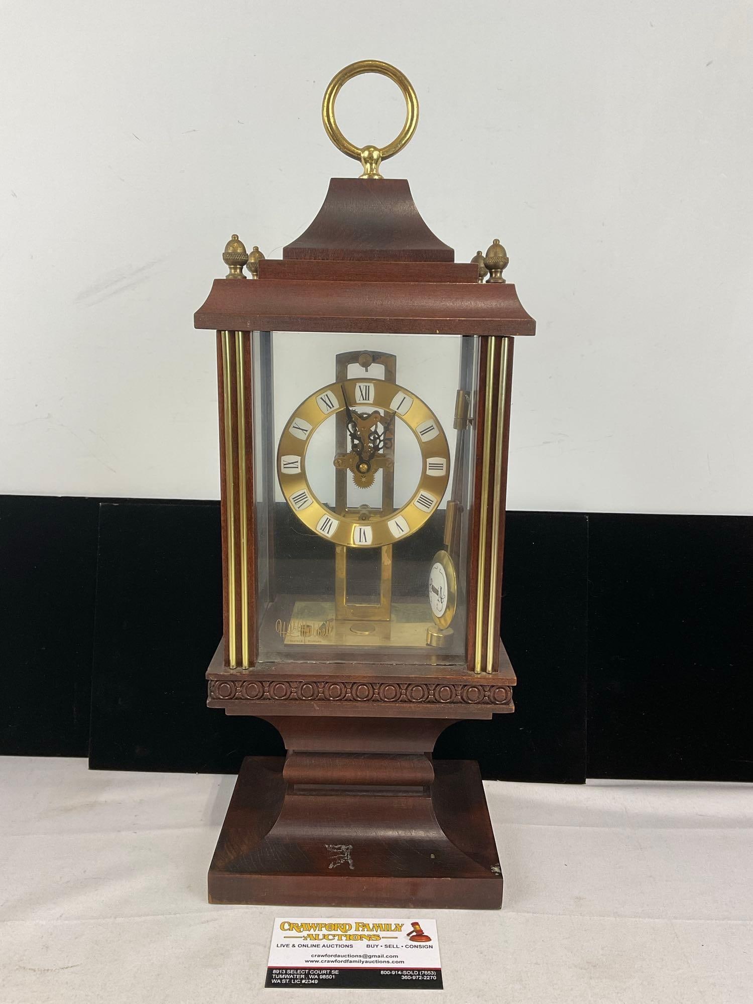 Hermle? German Mantel Skeleton Clock, Needs TLC, 19x8x6 in (1 of 5)