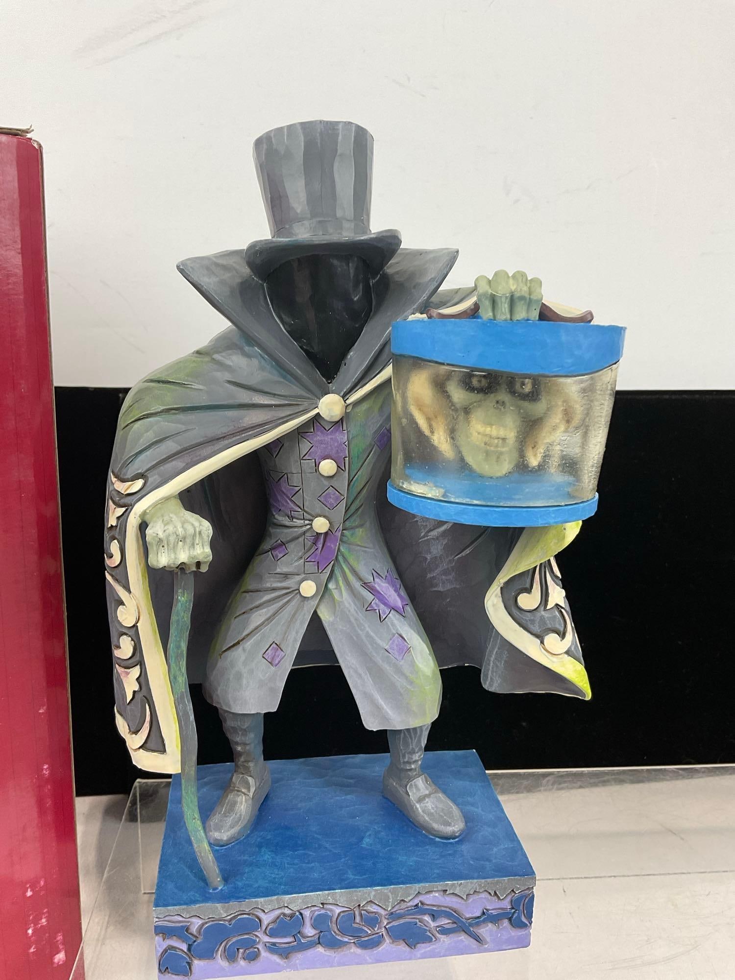 Pair of Disney Haunted Mansion The Hatbox Ghost Figurines, Jim Shore Disney Traditions #4053365 &... - 5