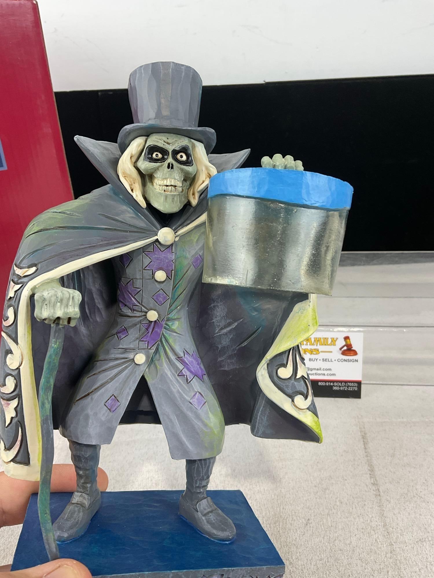 Pair of Disney Haunted Mansion The Hatbox Ghost Figurines, Jim Shore Disney Traditions #4053365 &... - 7