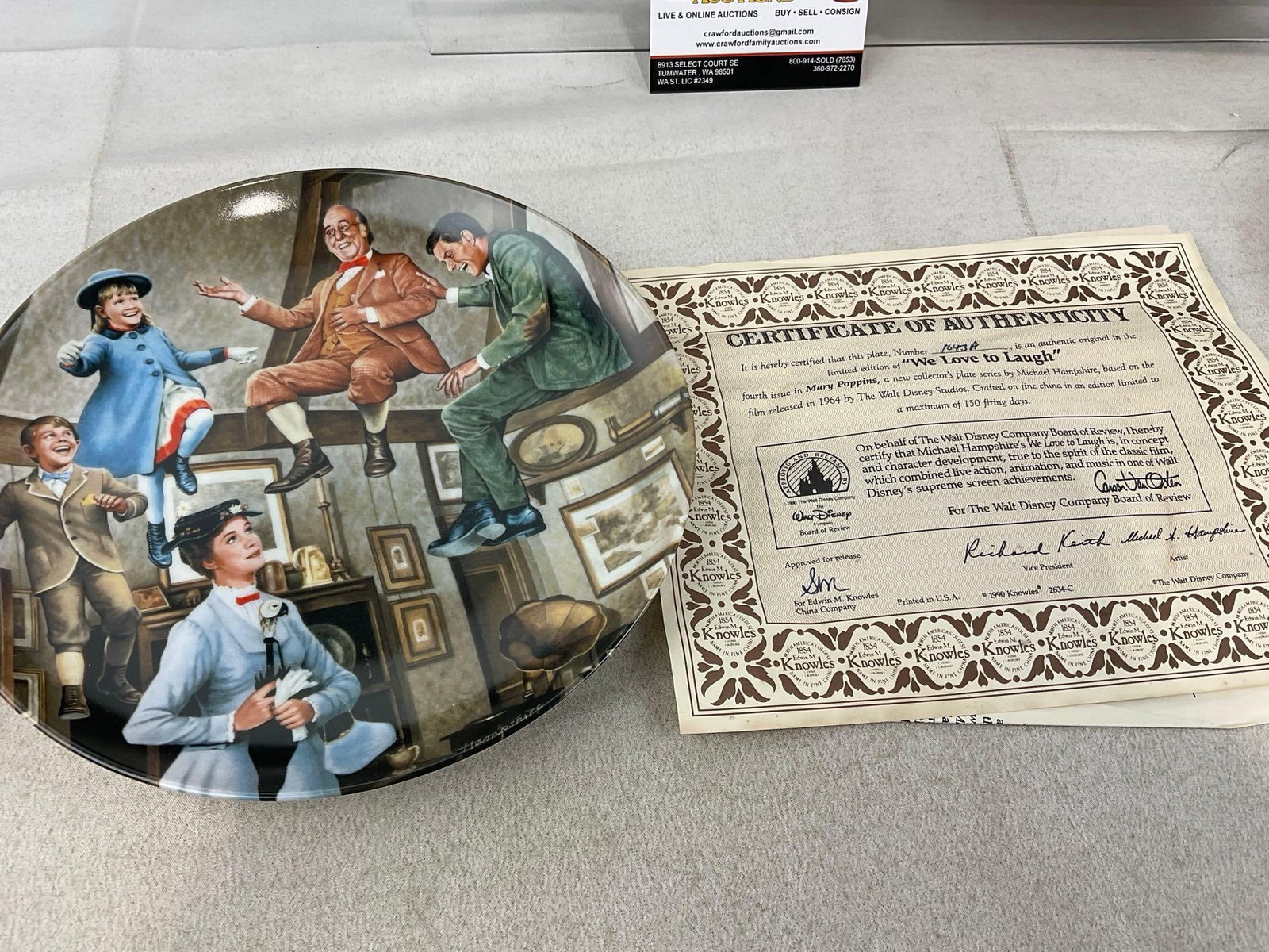 Set of 6 Mary Poppins Disney Movie Collectible Plates, w/COAs, Edwin M. Knowles w/boxes - 7