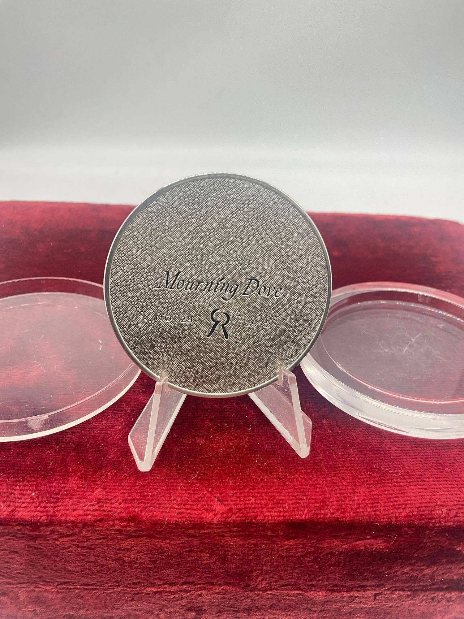 Rare 1972 Sterling Silver Proof Franklin Mint Mournig Dove Coin 66.2 grams = 2 oz Solid silver - 3