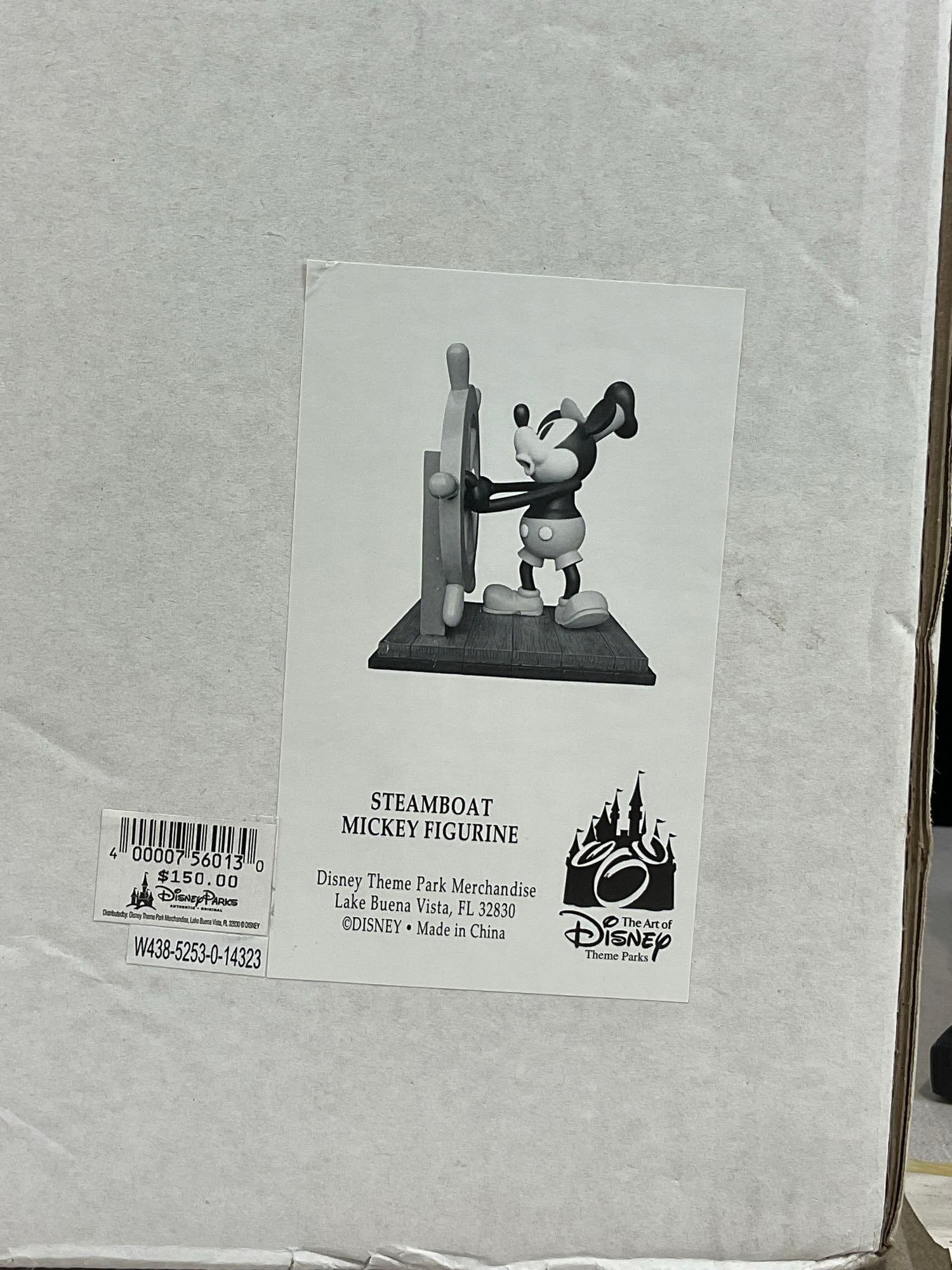 Disney Parks Steamboat Willie 85th Anniversary, Greyscale Figurine, by Costa Alavezos, in box - 2