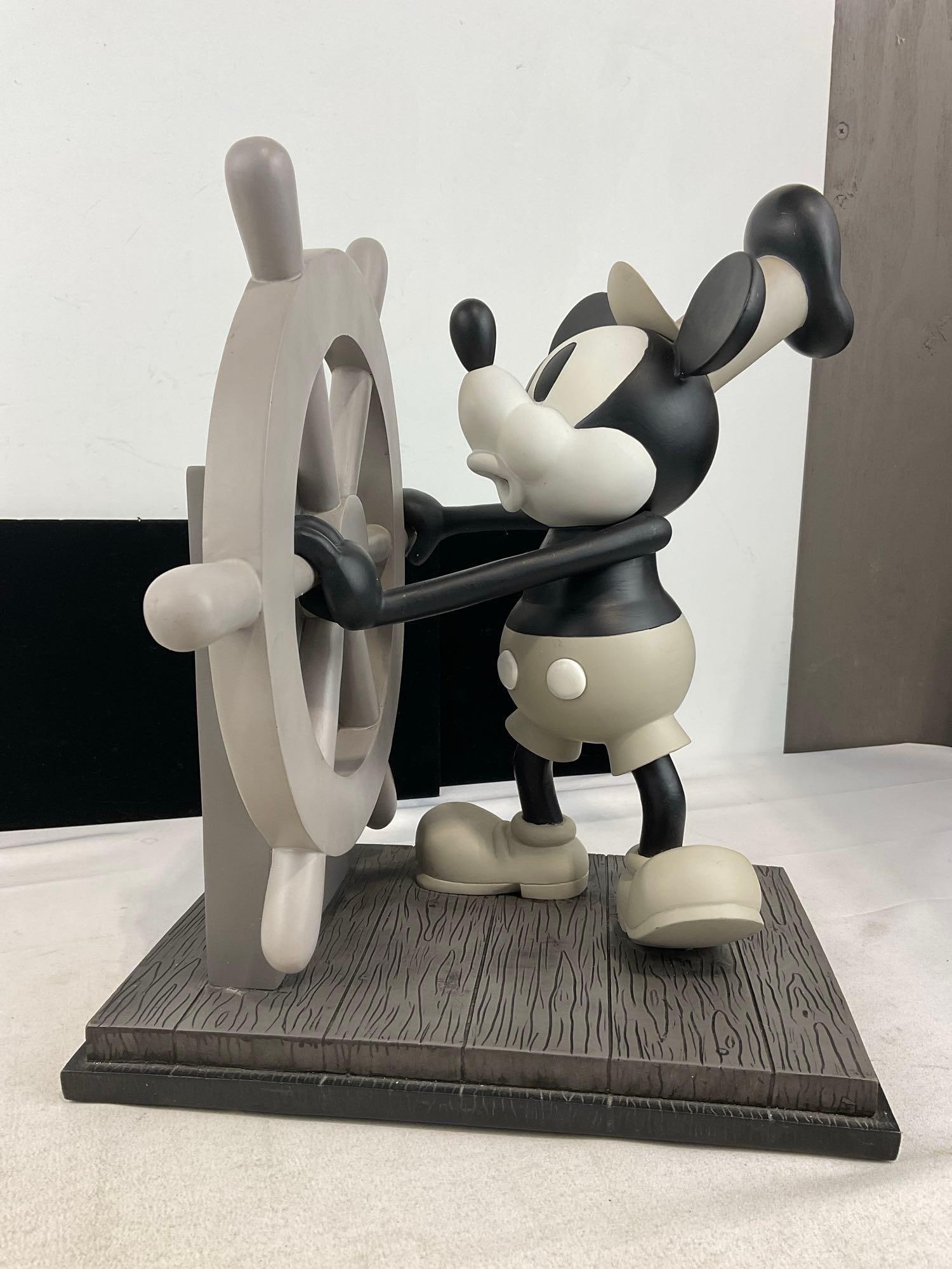 Disney Parks Steamboat Willie 85th Anniversary, Greyscale Figurine, by Costa Alavezos, in box - 3