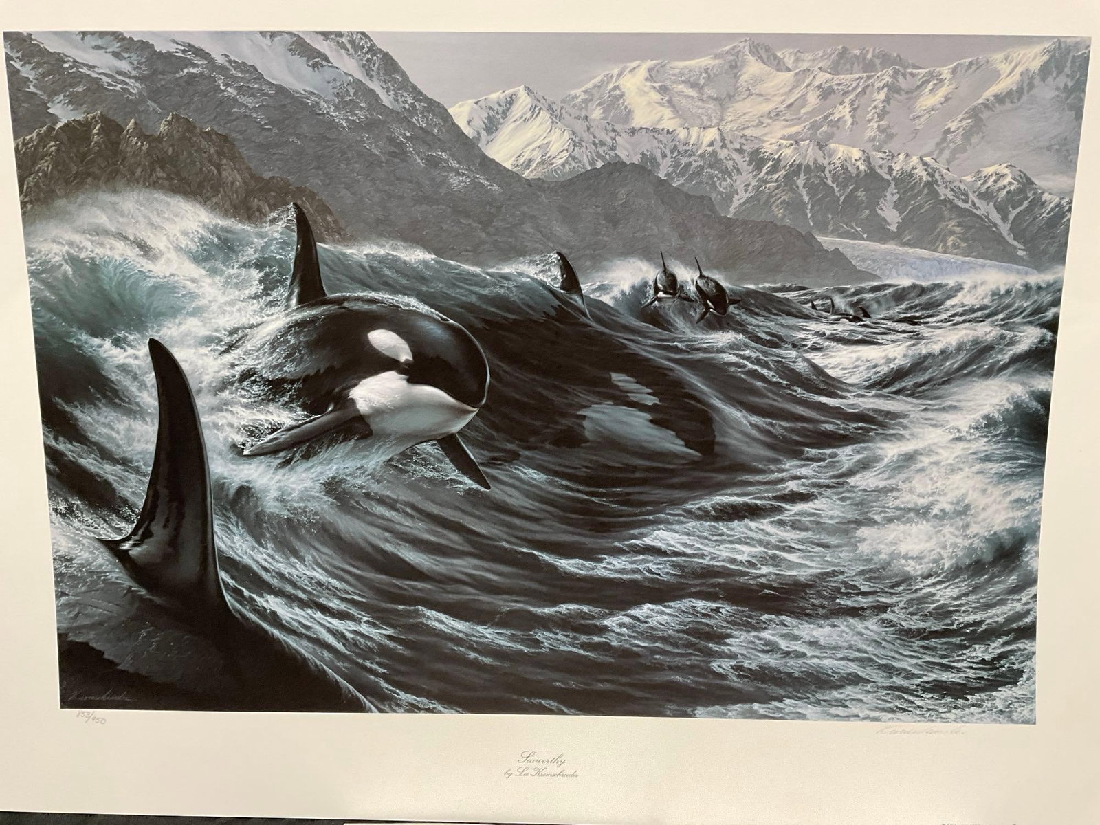 Unframed Signed & #d 853/950 Lithograph titled Seaworthy by Lee Kromschroeder w/COA - 2