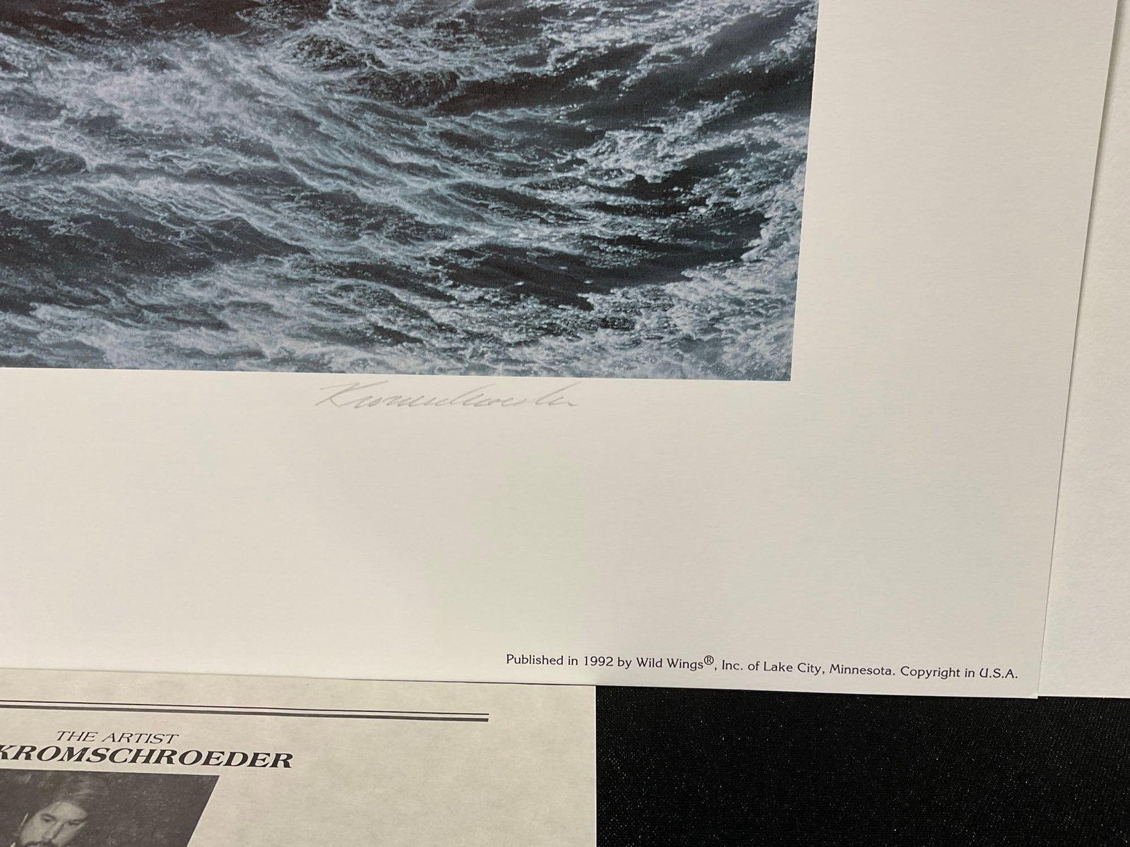 Unframed Signed & #d 853/950 Lithograph titled Seaworthy by Lee Kromschroeder w/COA - 5
