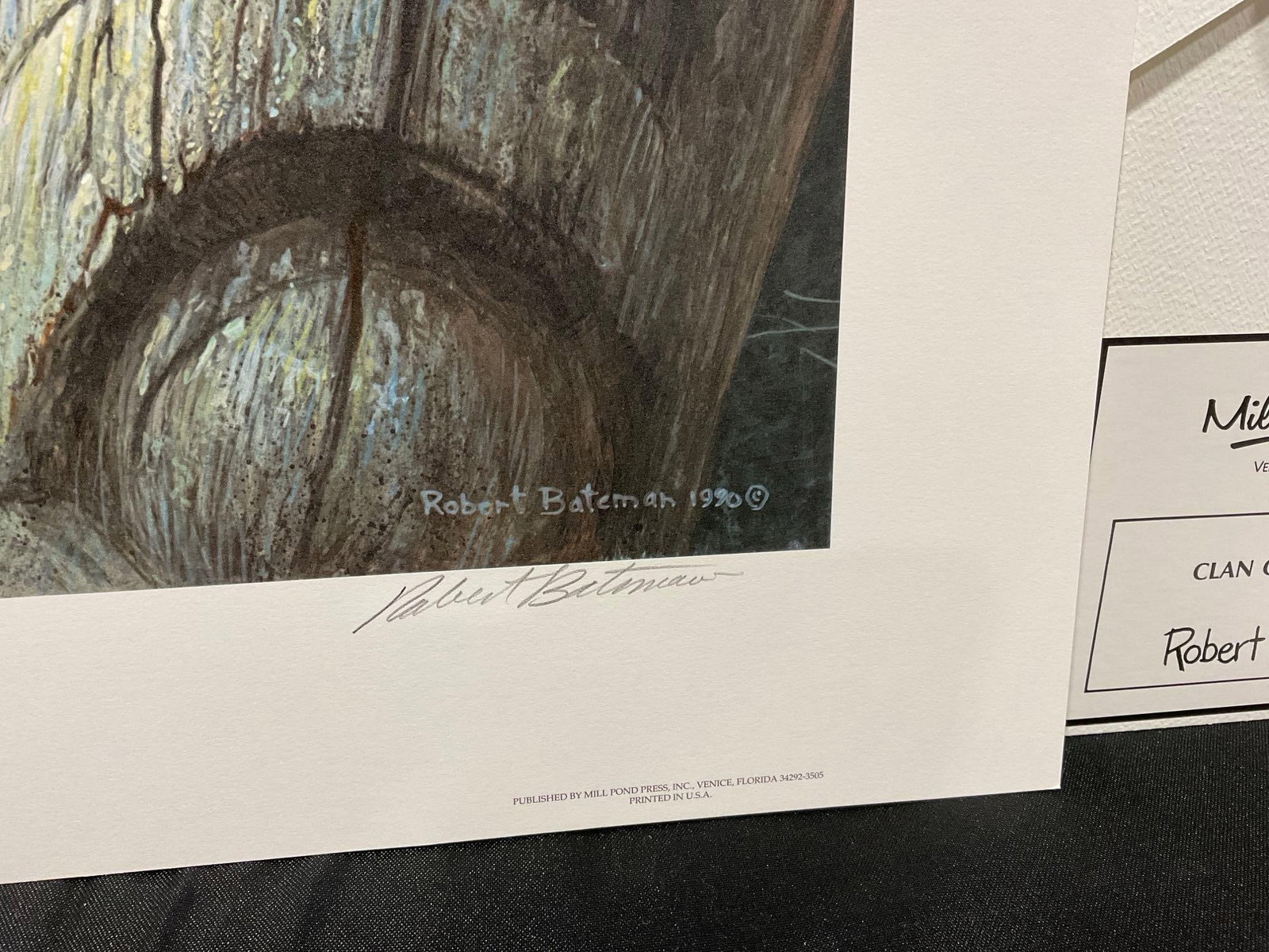 Unframed Signed & #d 49/950 Lithograph titled Clan of the Raven, by Robert Bateman, 18x29 inch w/... - 5