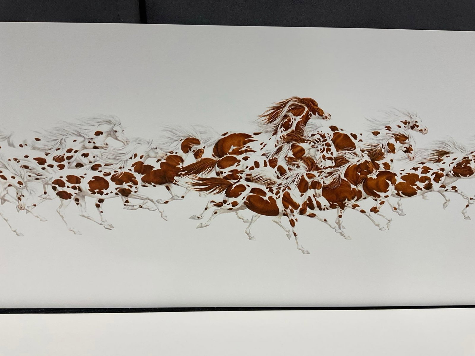 Unframed Signed & #d 25244/57500 Lithograph titled When The Wind Had Wings by Bev Doolittle 11x51... - 3
