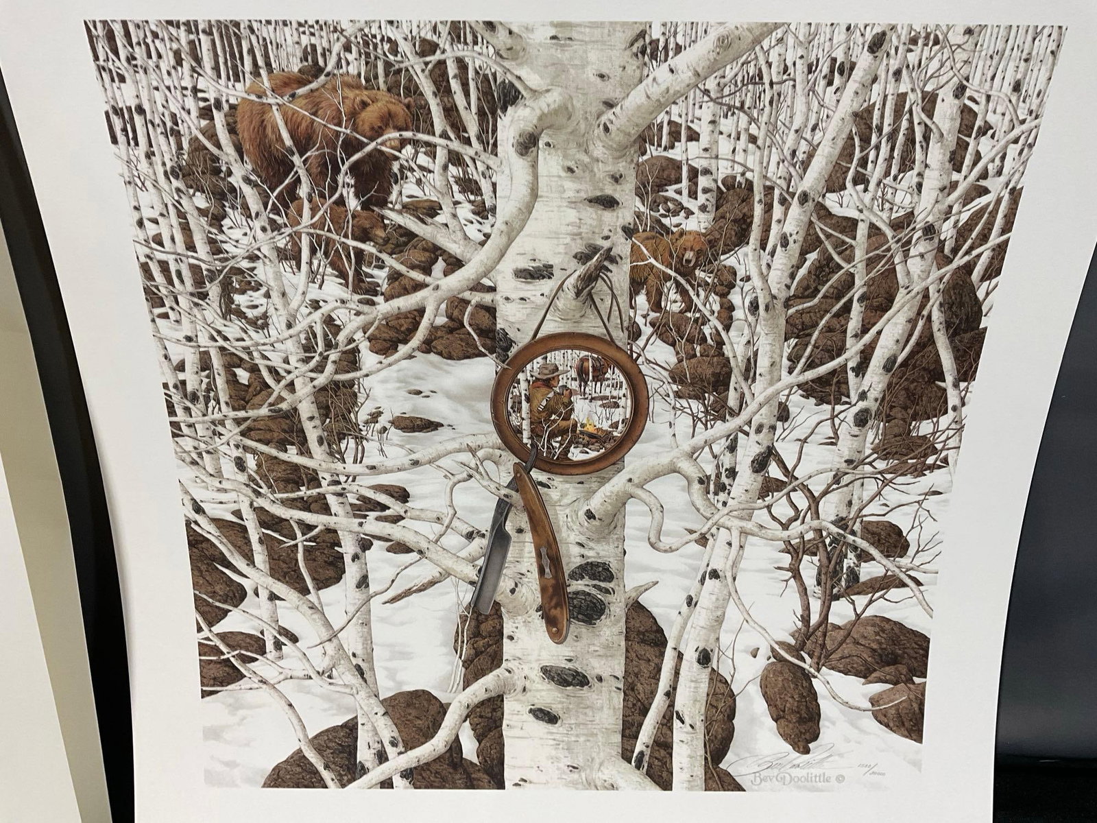 Unframed Signed & #d 1580/20000 Litho, titled Three More For Breakfast by Bev Doolittle, 20x20 w/... - 7