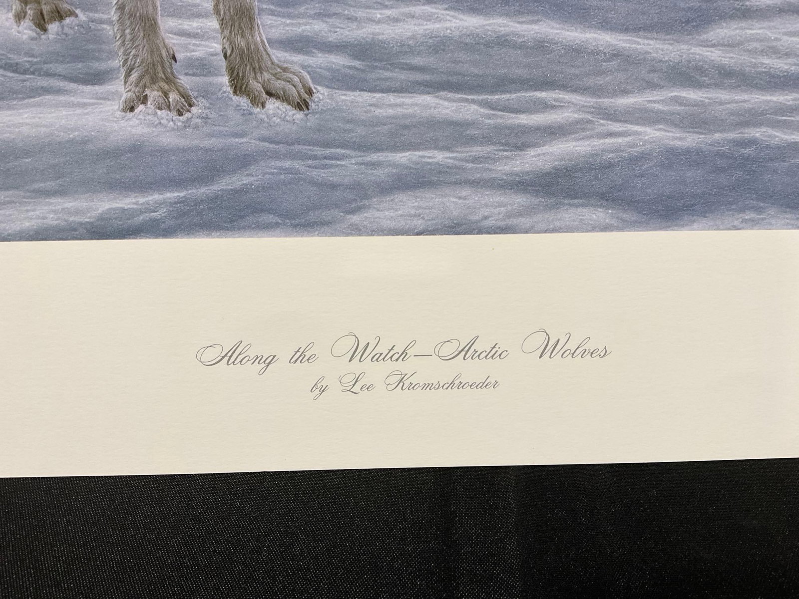 Unframed Signed & #d 436/1200 Litho, Along the Watch - Arctic Wolves Lee Kromschroeder, 28x39 in - 4