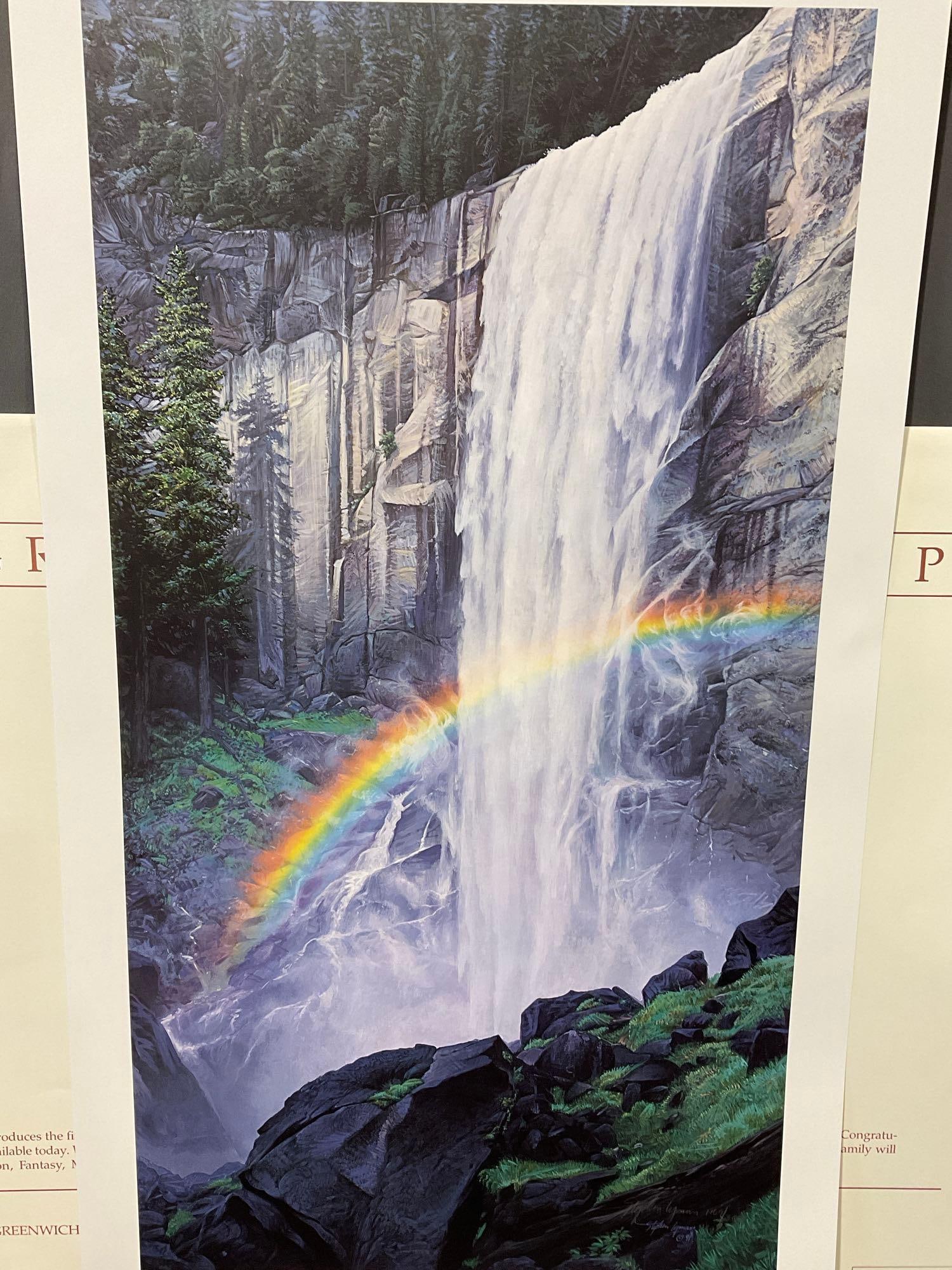 Unframed Signed & #d 1169/3000 Litho Dance of Water & Light by Stephen Lyman 1991, 25x37 inch - 2