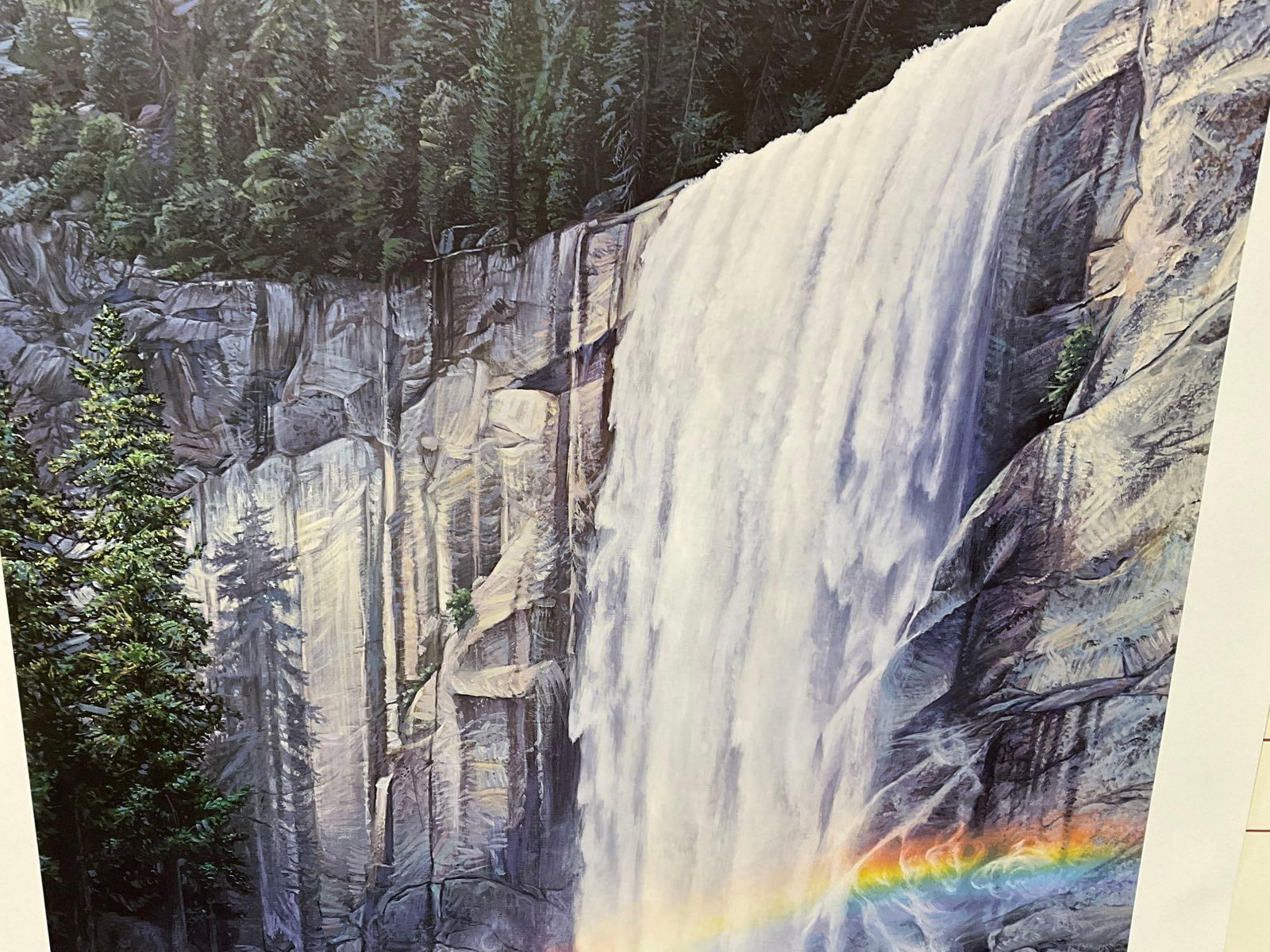 Unframed Signed & #d 1169/3000 Litho Dance of Water & Light by Stephen Lyman 1991, 25x37 inch - 3