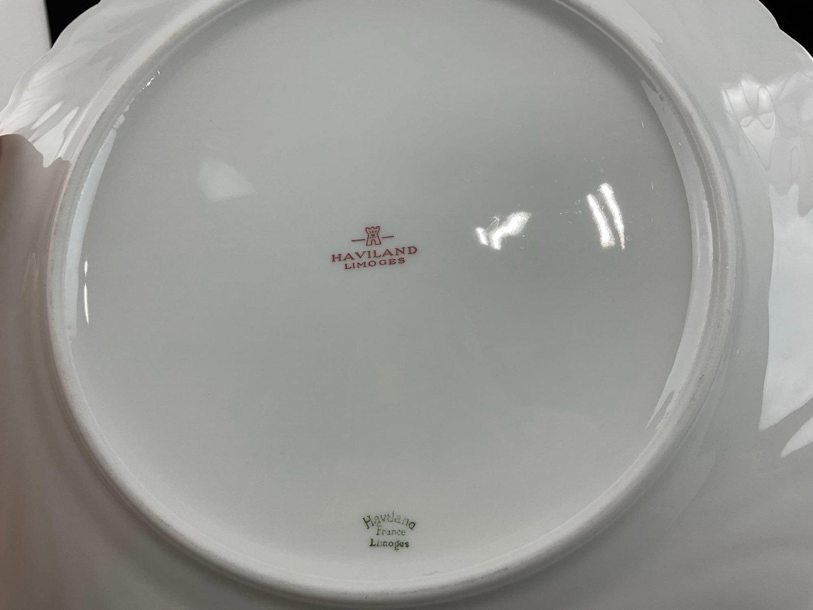 Set of 17 Haviland Limoges Torse Blanc Dinner Plates, Spiral style, 8h x 11w x 11d inches - 5