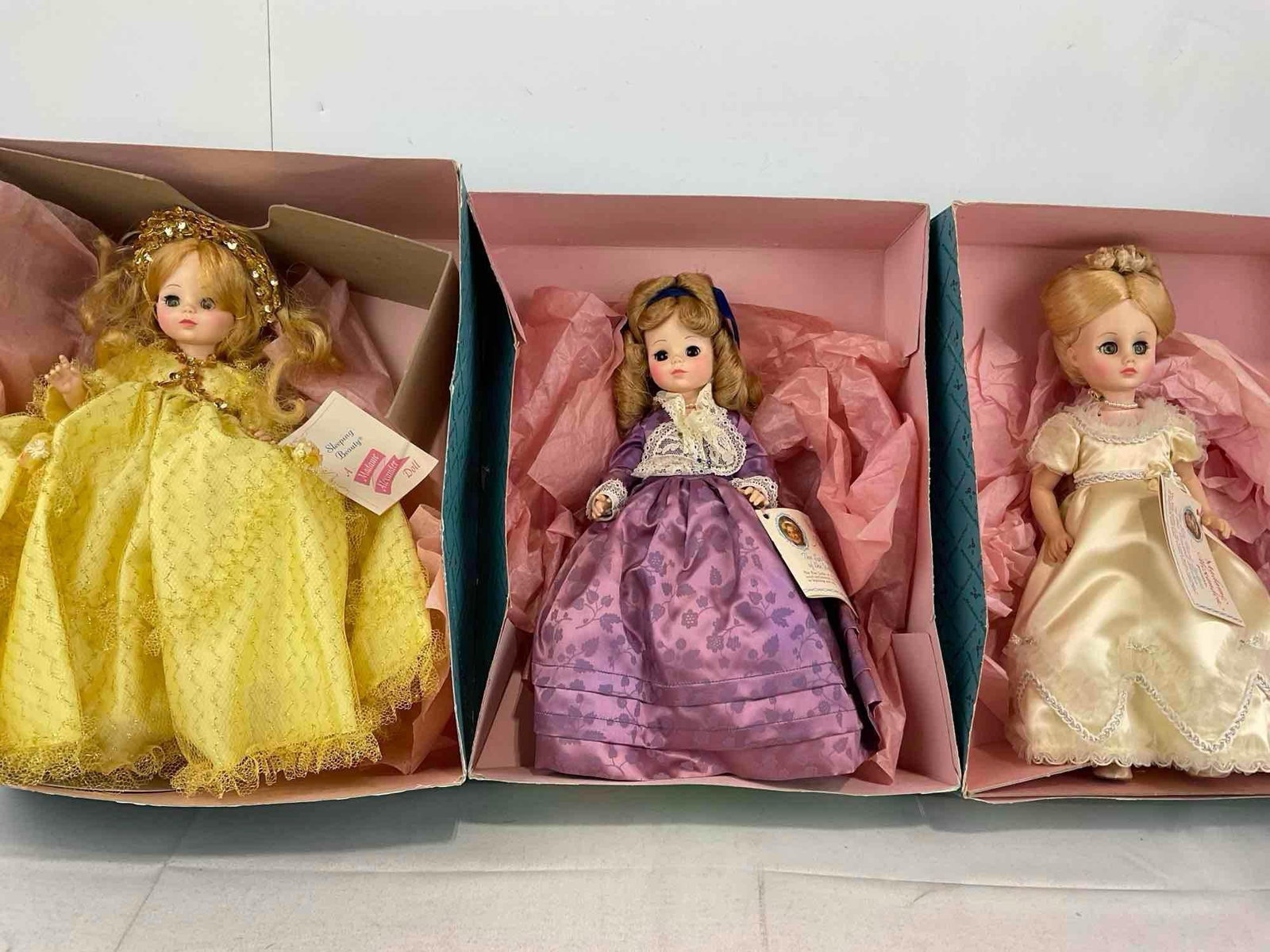 3 Dolls by Madame Alexander, 2x First Lady Collection Abigail & Louisa Adams, Sleeping Beauty #1595 - 2