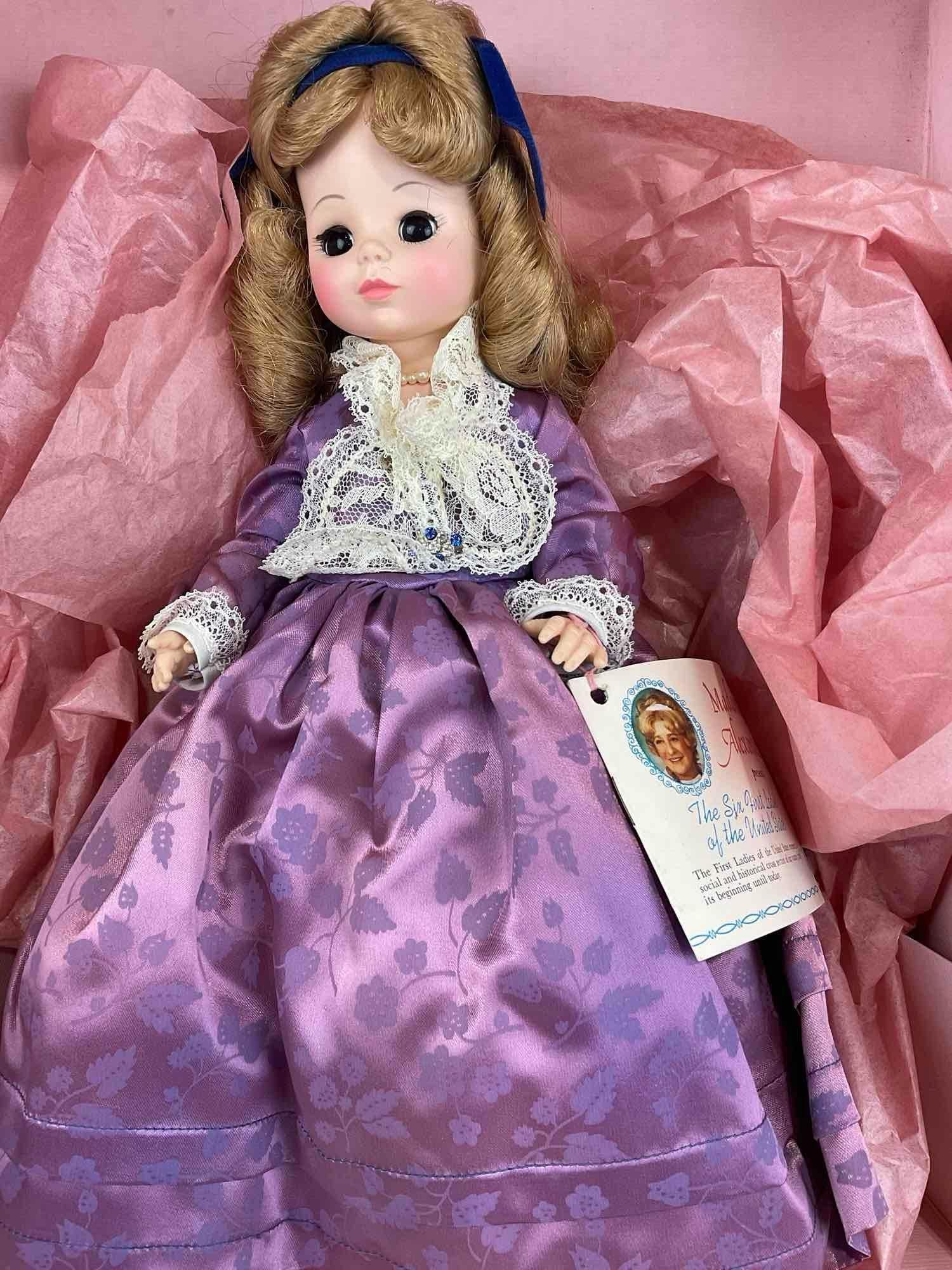 3 Dolls by Madame Alexander, 2x First Lady Collection Abigail & Louisa Adams, Sleeping Beauty #1595 - 3