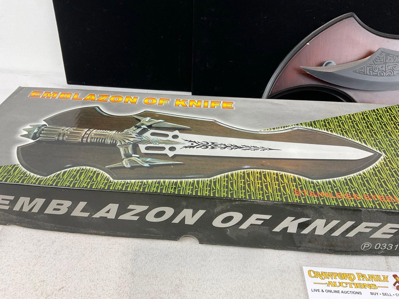 Pair of Novelty Large Knives, w/Wooden Wall Hanging Plaques, 1x Cobra style - 4