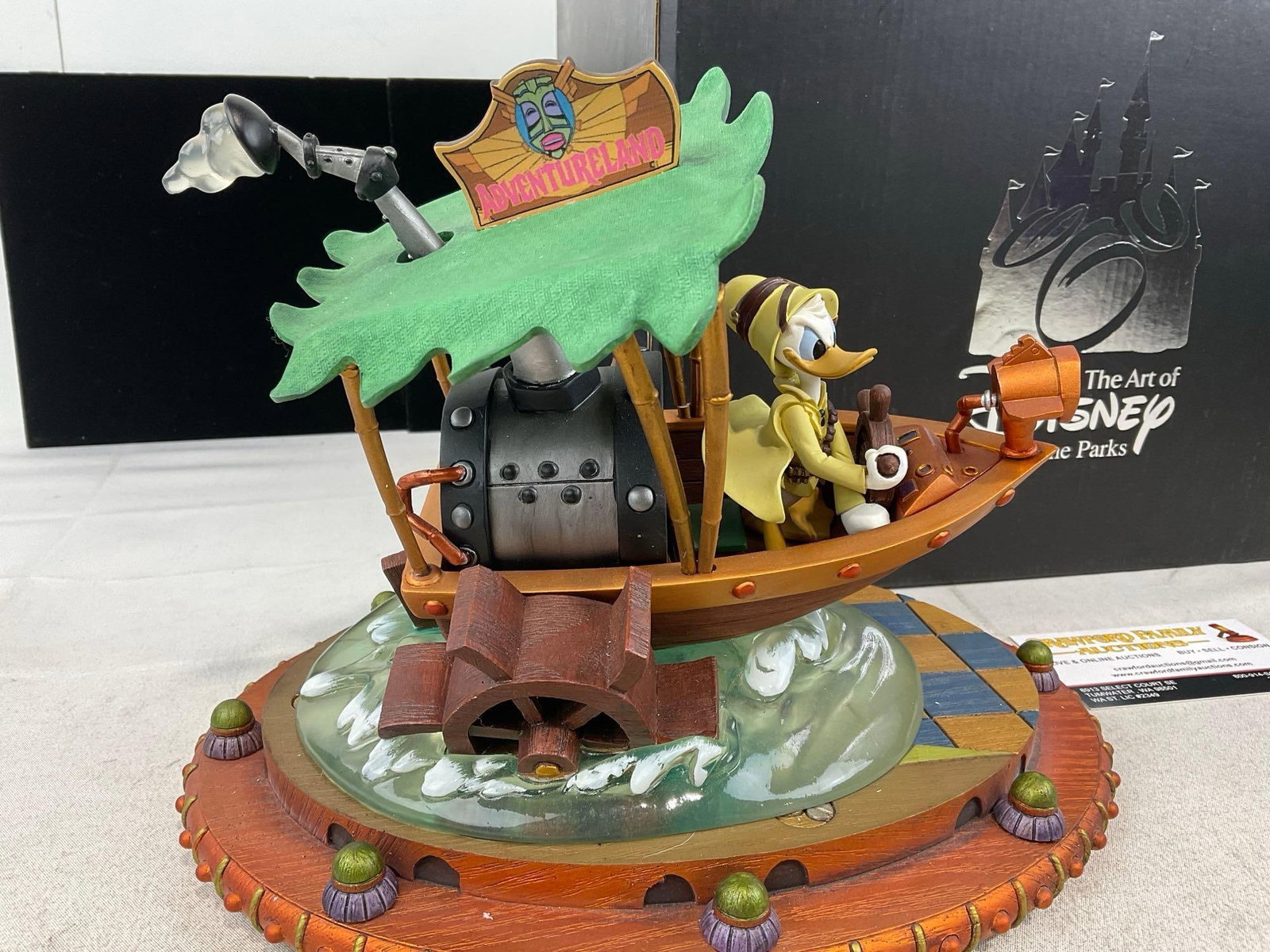 Donald Boat Steampunk Figurine, The Art of Disney w/original box, 11x13x11 inches - 2