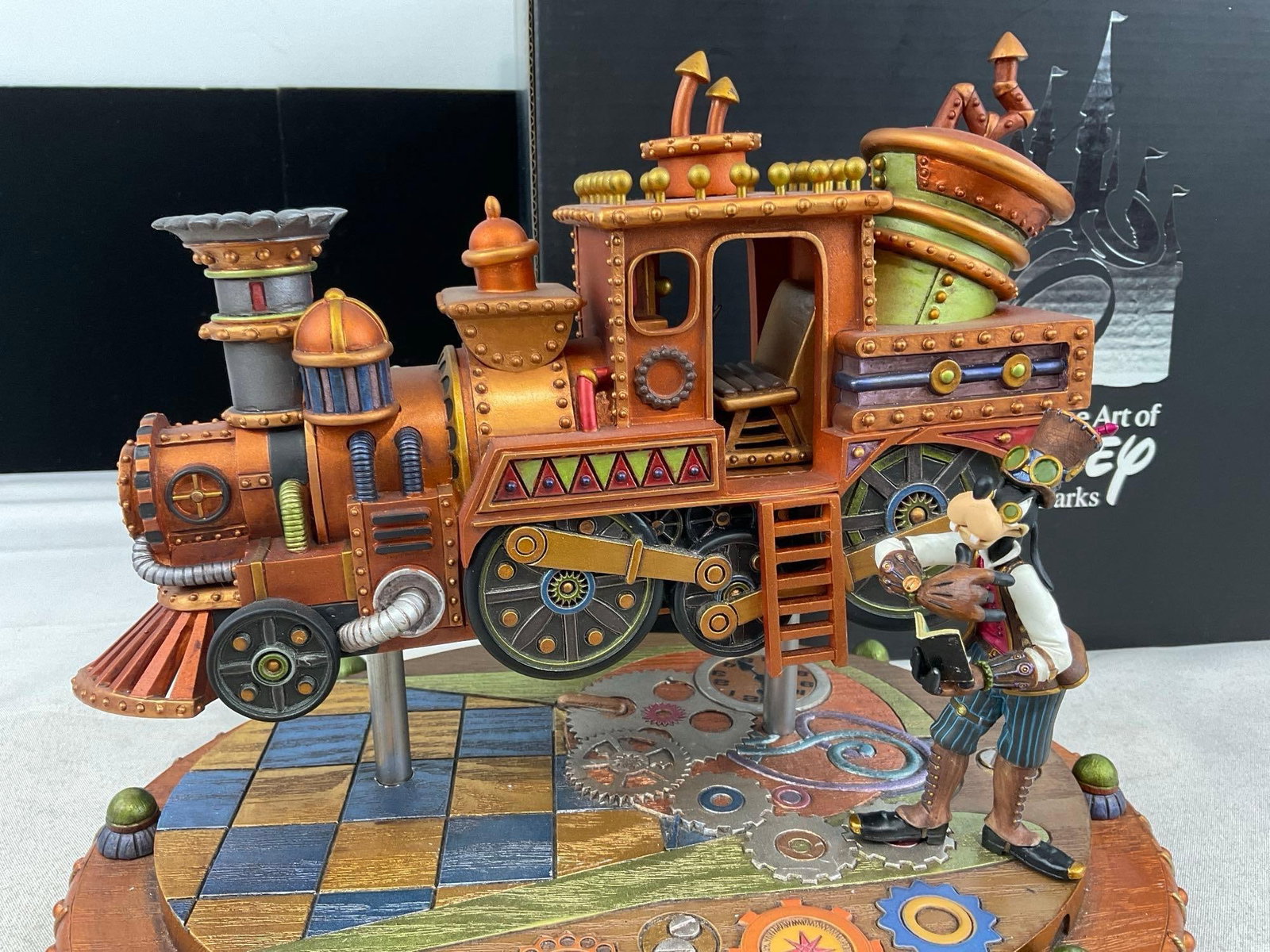 Goofy Train Steampunk Figurine The Art of Disney w/original box, 11x13x11 inches - 2