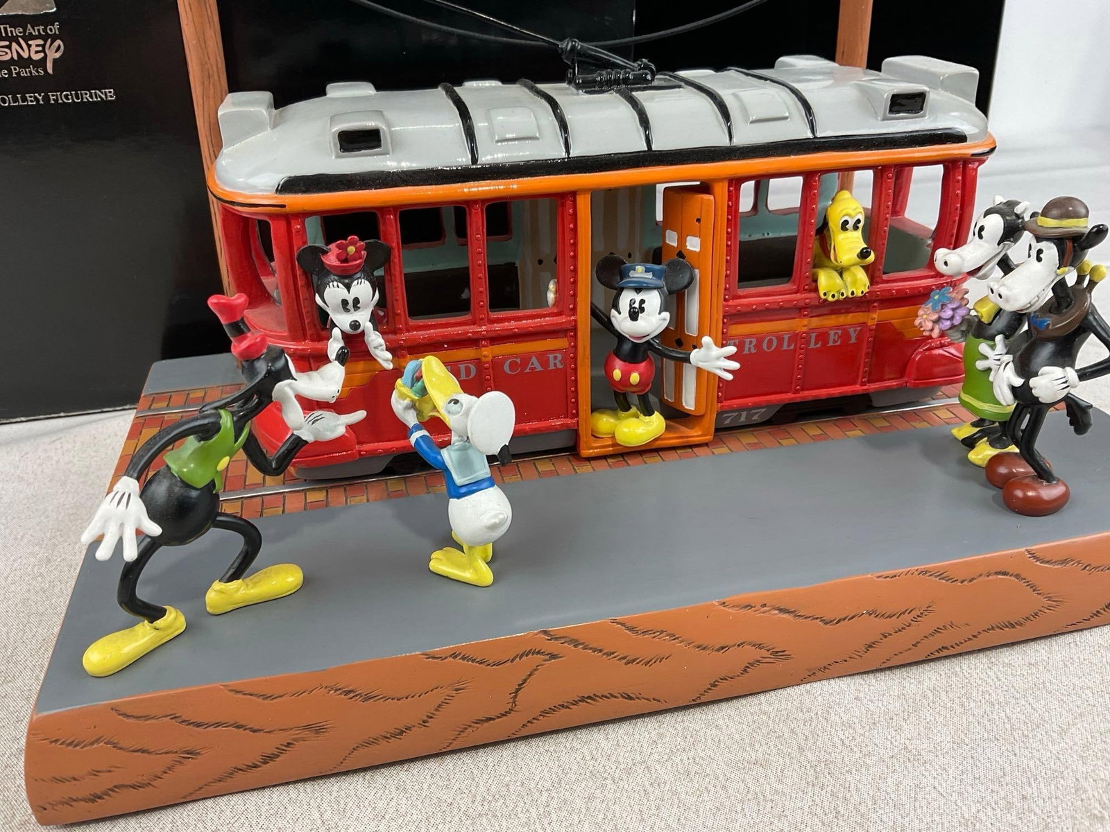 Red Car Trolley Figurine The Art of Disney, w/original box, 12x17x12 inches - 2