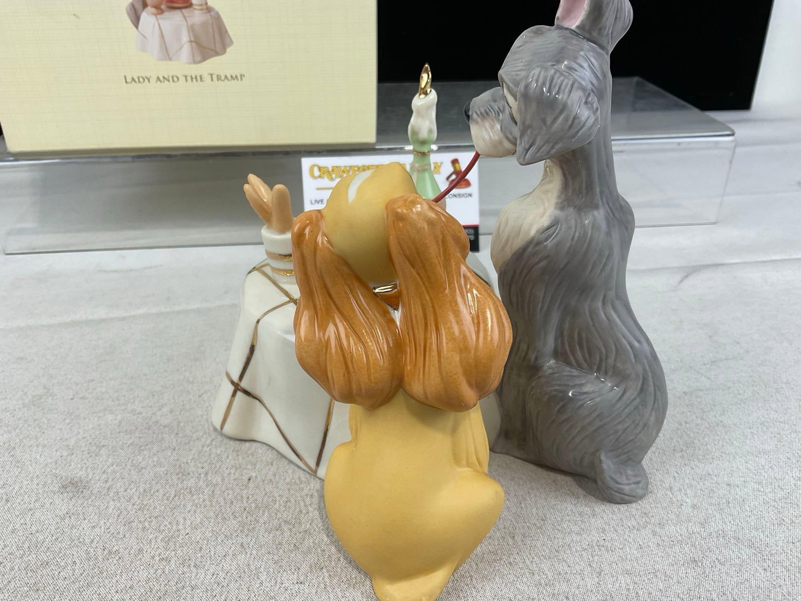 Lenox Lady and the Tramp Disney Figurine, eating Spaghetti #6148332 w/original box - 4