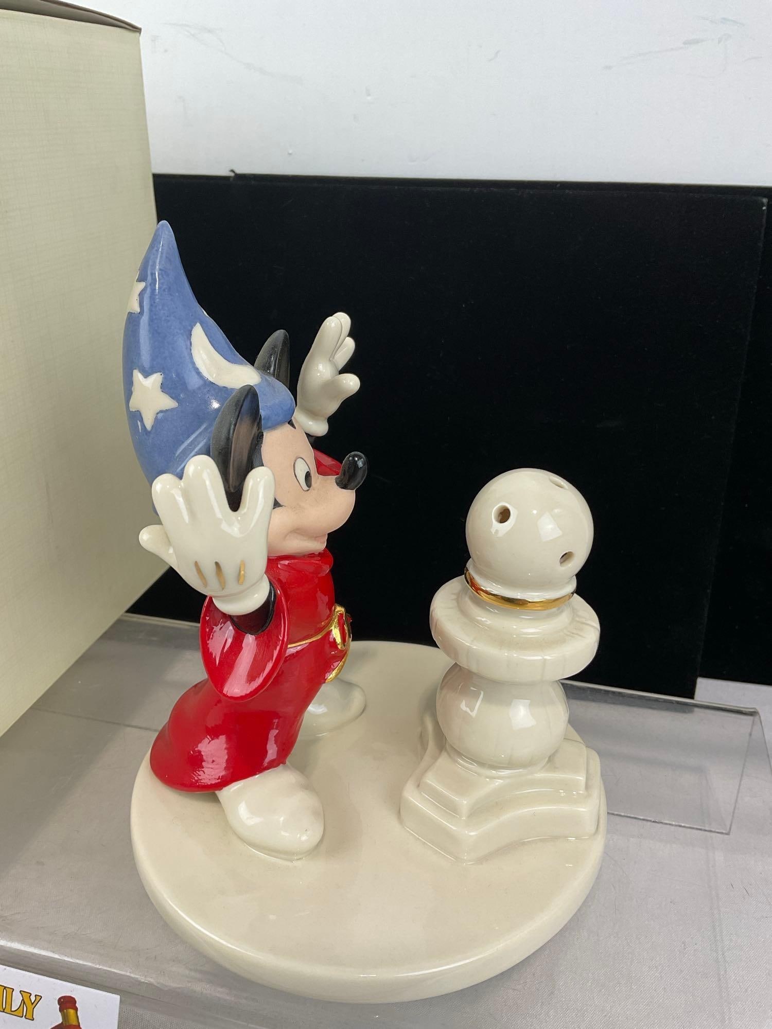 Lenox Mickey Sorcerer Disney Figurine, Lighted Figurine #832729 w/original box - 3