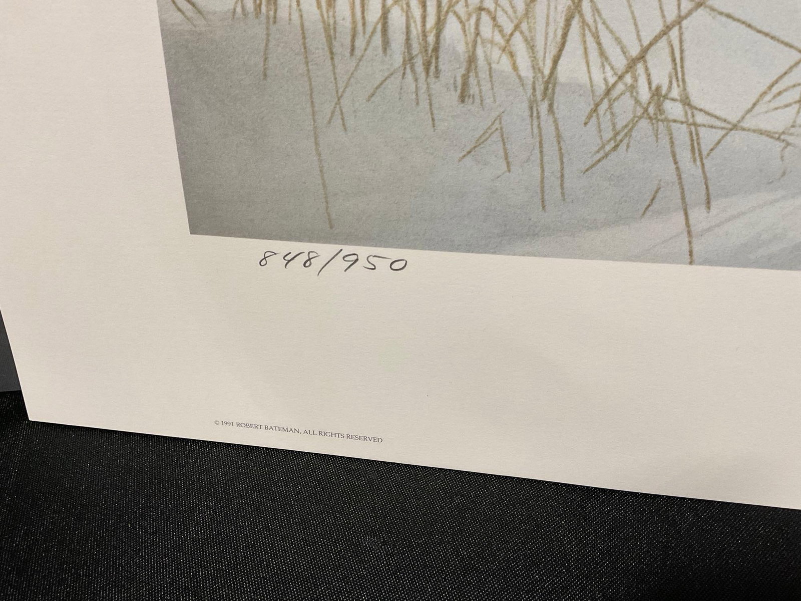 Unframed Signed & #d 848/950 Litho Cries of Courtship - Red-Crowned Cranes by Robert Bateman, 31x46 - 3