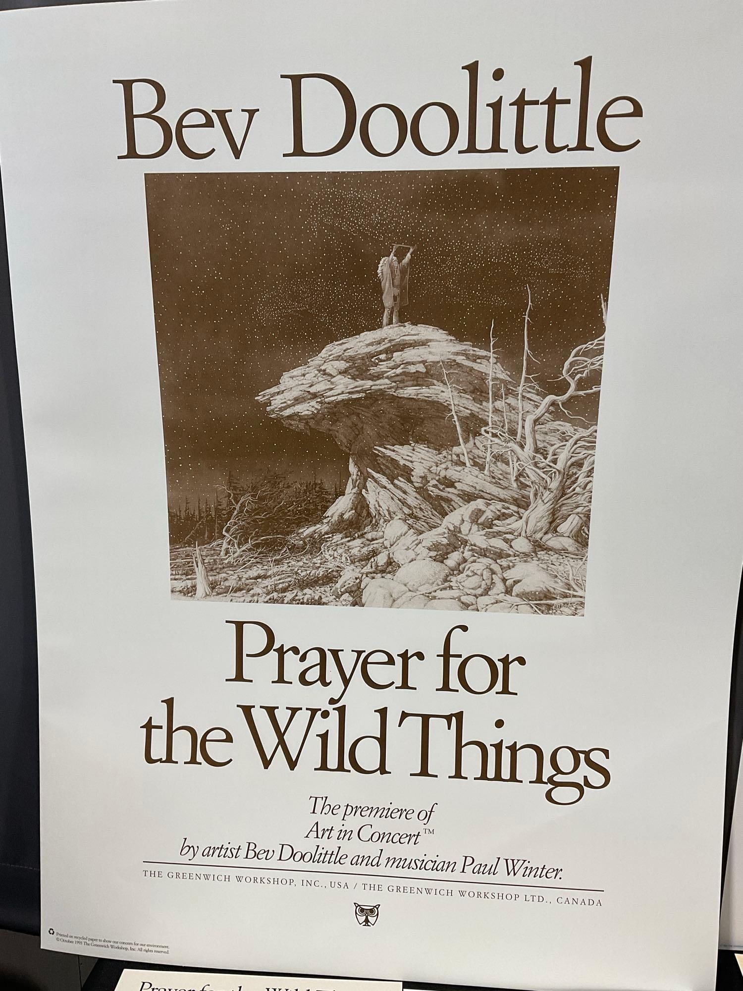 Unframed Signed & #d 13645/65000 Litho, Prayer for the Wild Things by Bev Doolittle, 28x41 in - 2