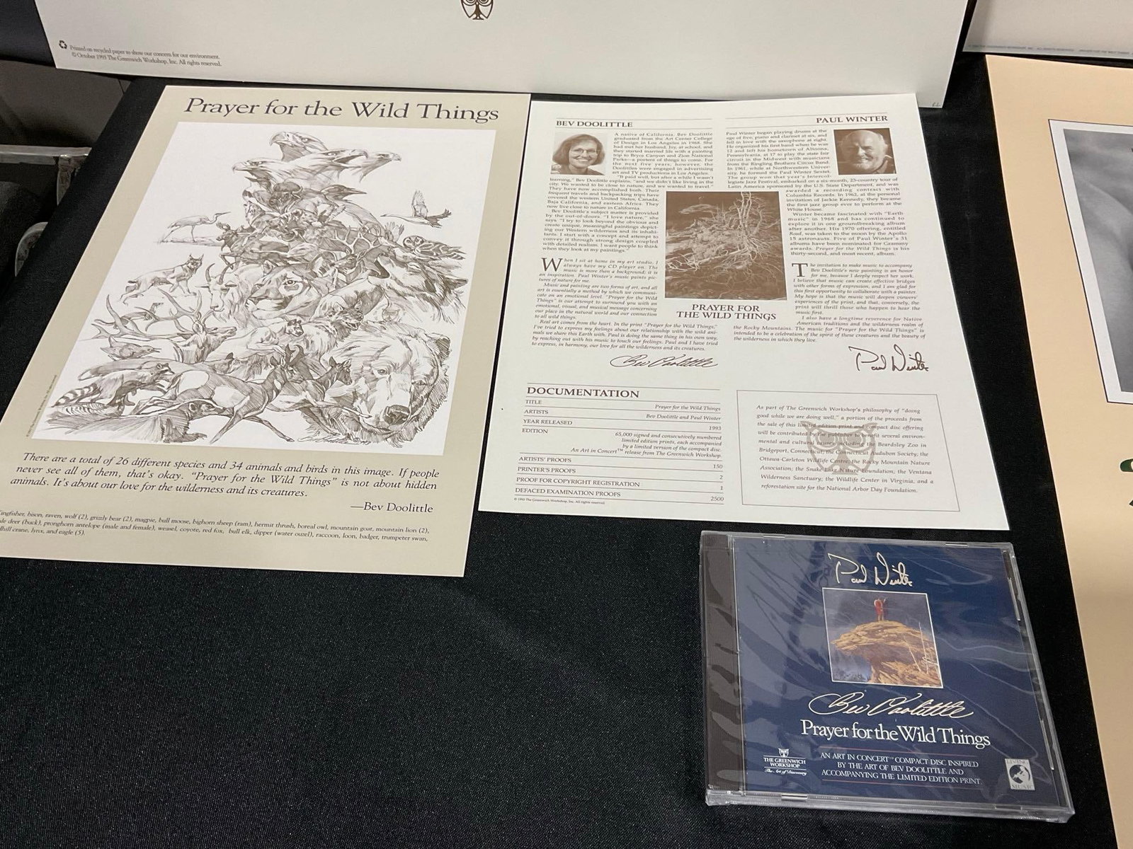 Unframed Signed & #d 13645/65000 Litho, Prayer for the Wild Things by Bev Doolittle, 28x41 in - 3