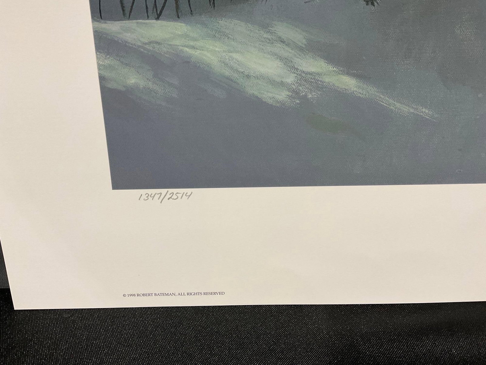 Unframed Signed & #d 1347/2514 Lithograph Siberian Night by Robert Bateman 1998, 29x37 inch - 3