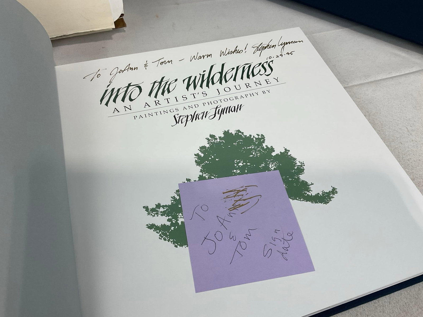 Signed Stephen Lyman Collectors Edition Fine Art Print Book, 13x14x3 inch - 4