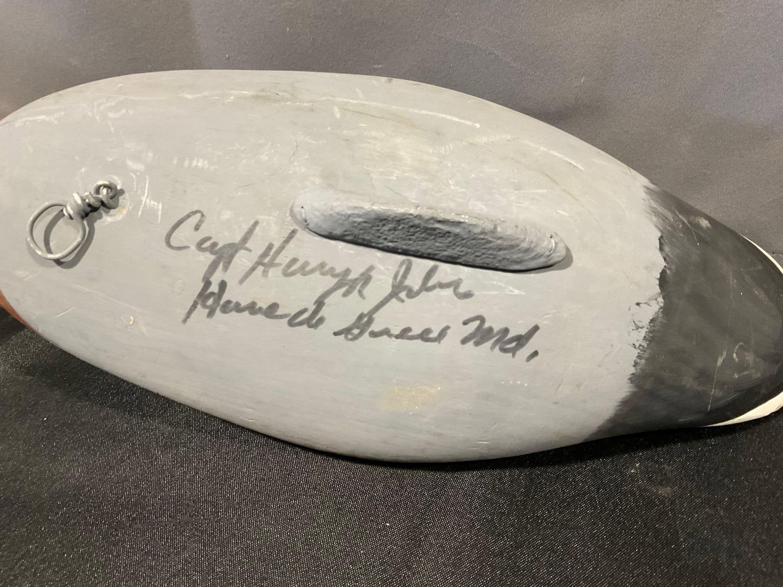 Duck Decoy from Chesapeake Bay carver Captain Harry Jobes, 9x17x9 inch - 4