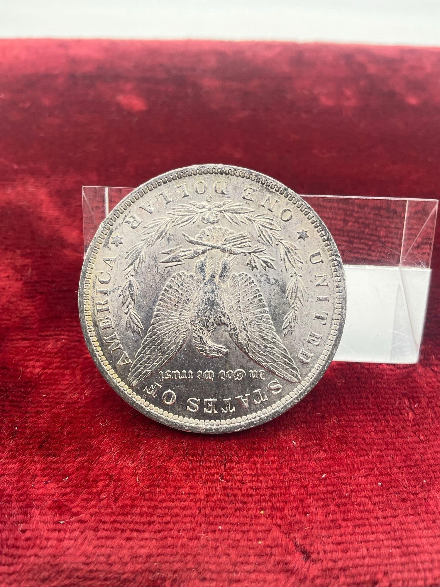 Antique 1885-0 Silver Morgan dollar Nice Gradable coin W/ DMPL Quailties & light doubling in date - 2