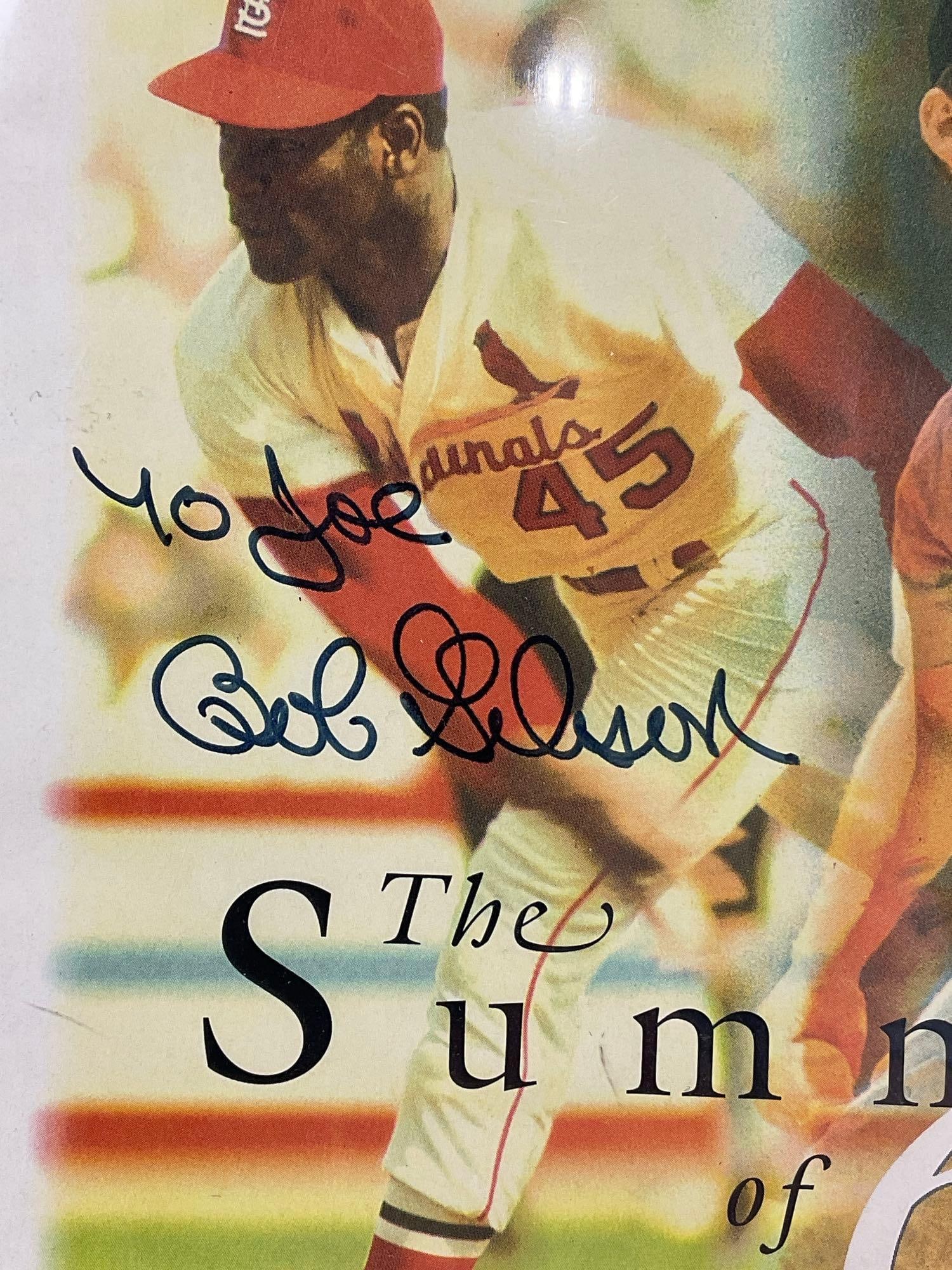 Bob Gibson Signed Sports Illustrated Magazine, July 1993, St Louis Cardinals Player w/event ticket - 2