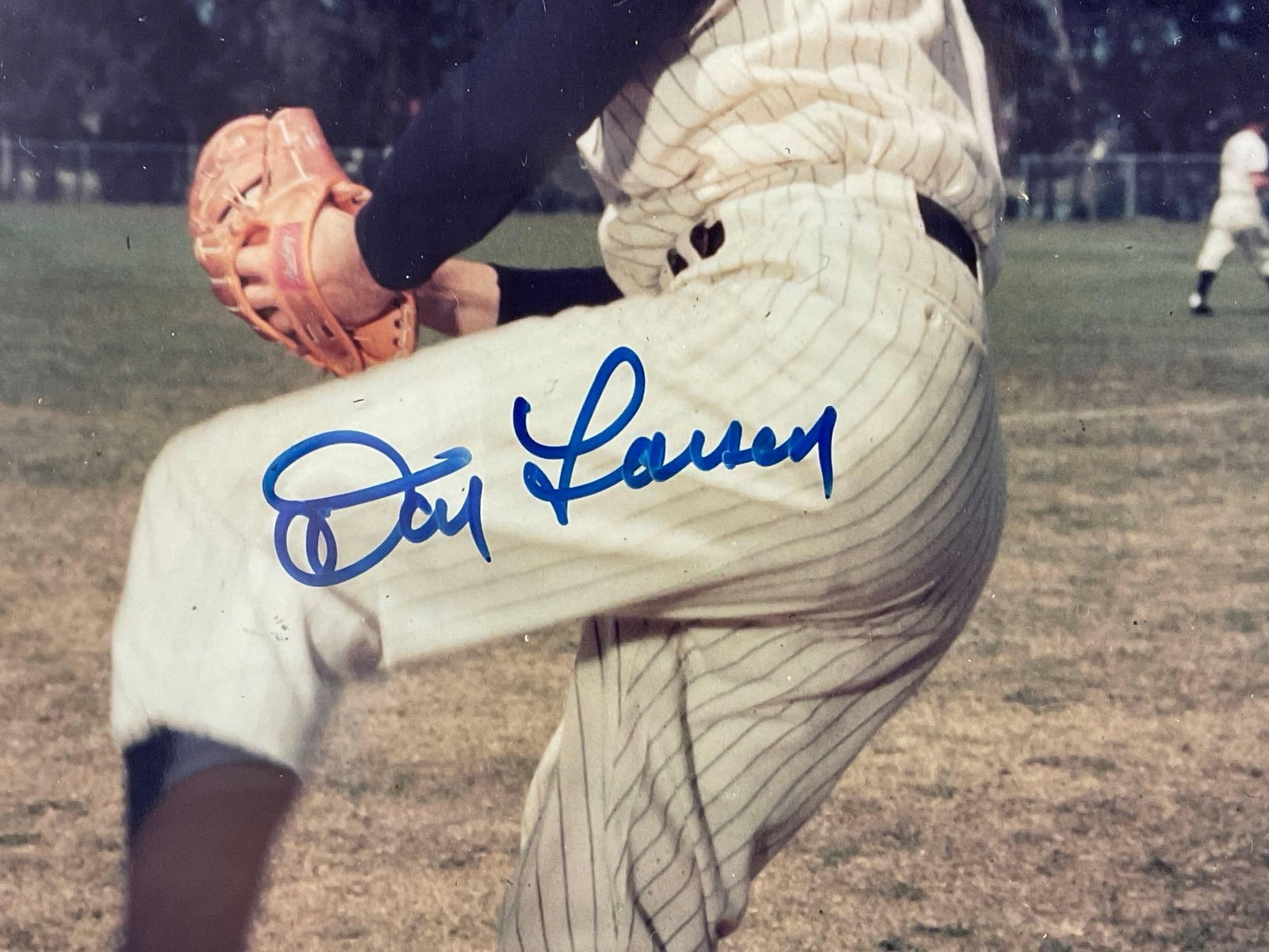 Framed Signed Photos, Don Larsen NY Yankees Pitcher & Bobby Thomson 1951 Shot Heard Round the World - 3