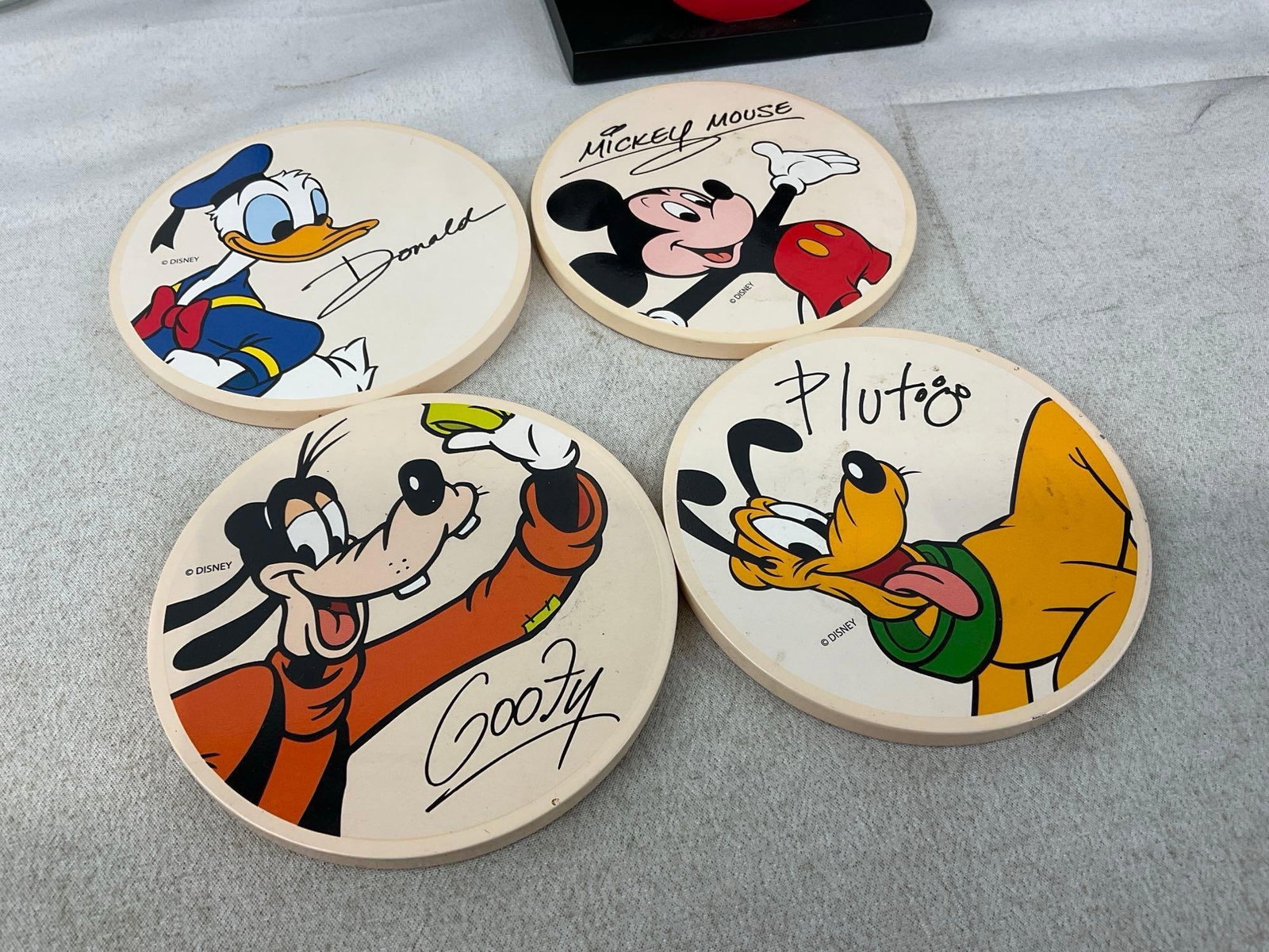Collection of Disney Cups, Mugs, & Coaster w/holder, Mickey Mouse, Winnie the Pooh, Genie, & more - 5