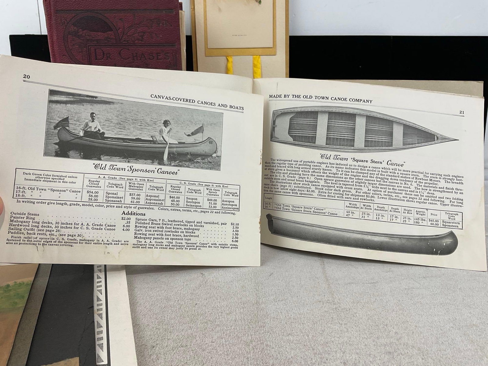 Dr. Chase Last & Complete Works, John Lennon Illustration, Old Town Canoe pamphlet, Vintage Calen... - 8