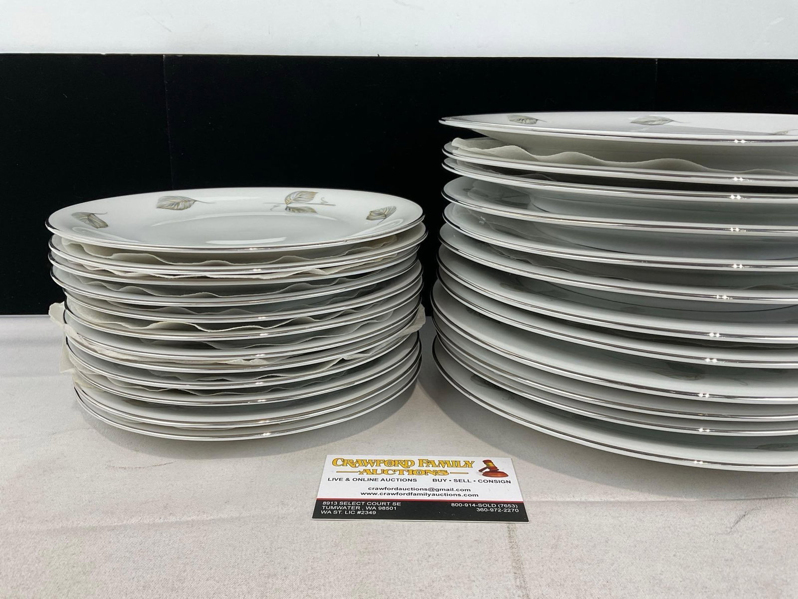 Edelstein Bavarian China, Normandy Pattern, 12 Dinner Plates, & 12 Lunch Plates - 2